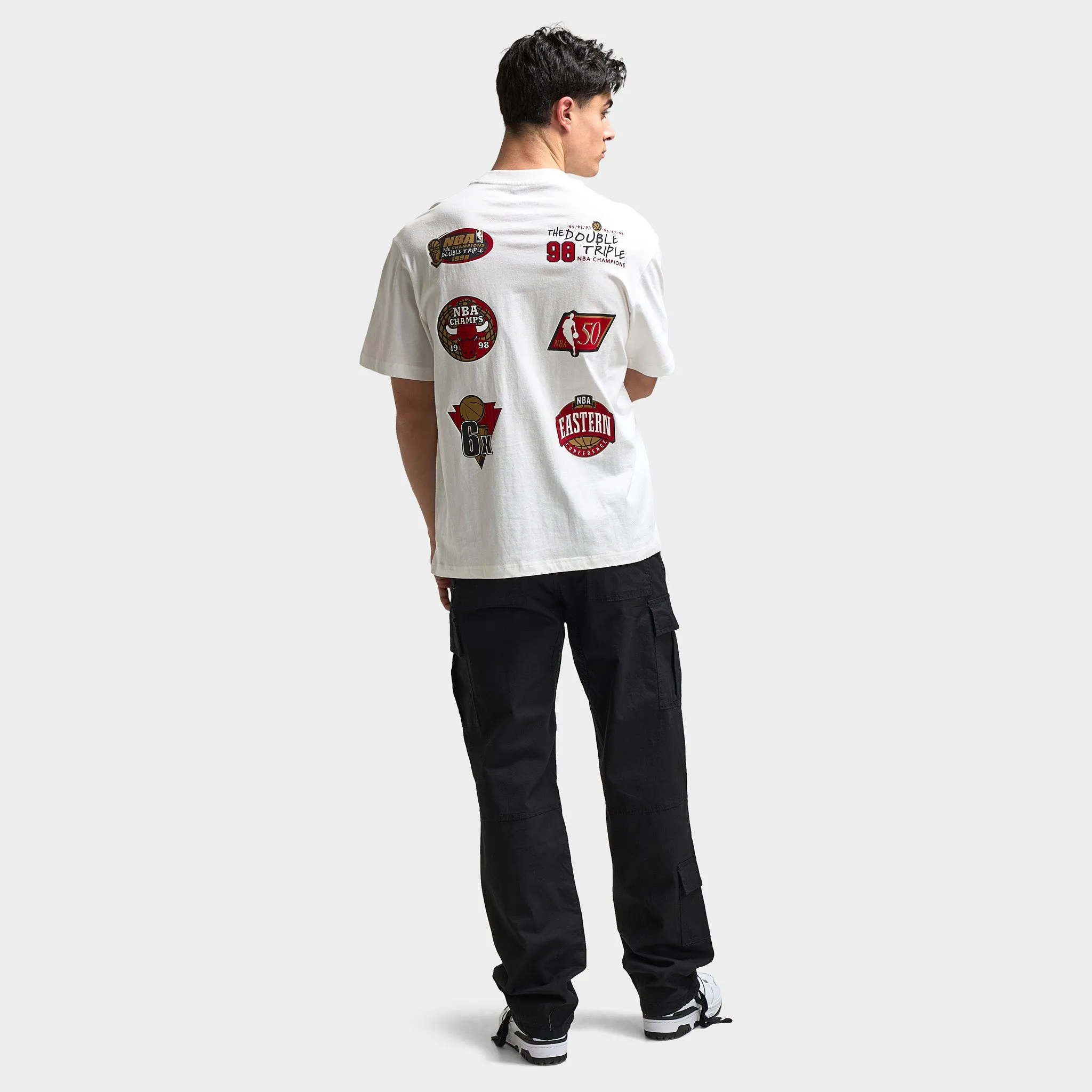 Mitchell & Ness Chicago Bulls Multi Logo T-Shirt / White sold by JD Sports product image thumbnail 5