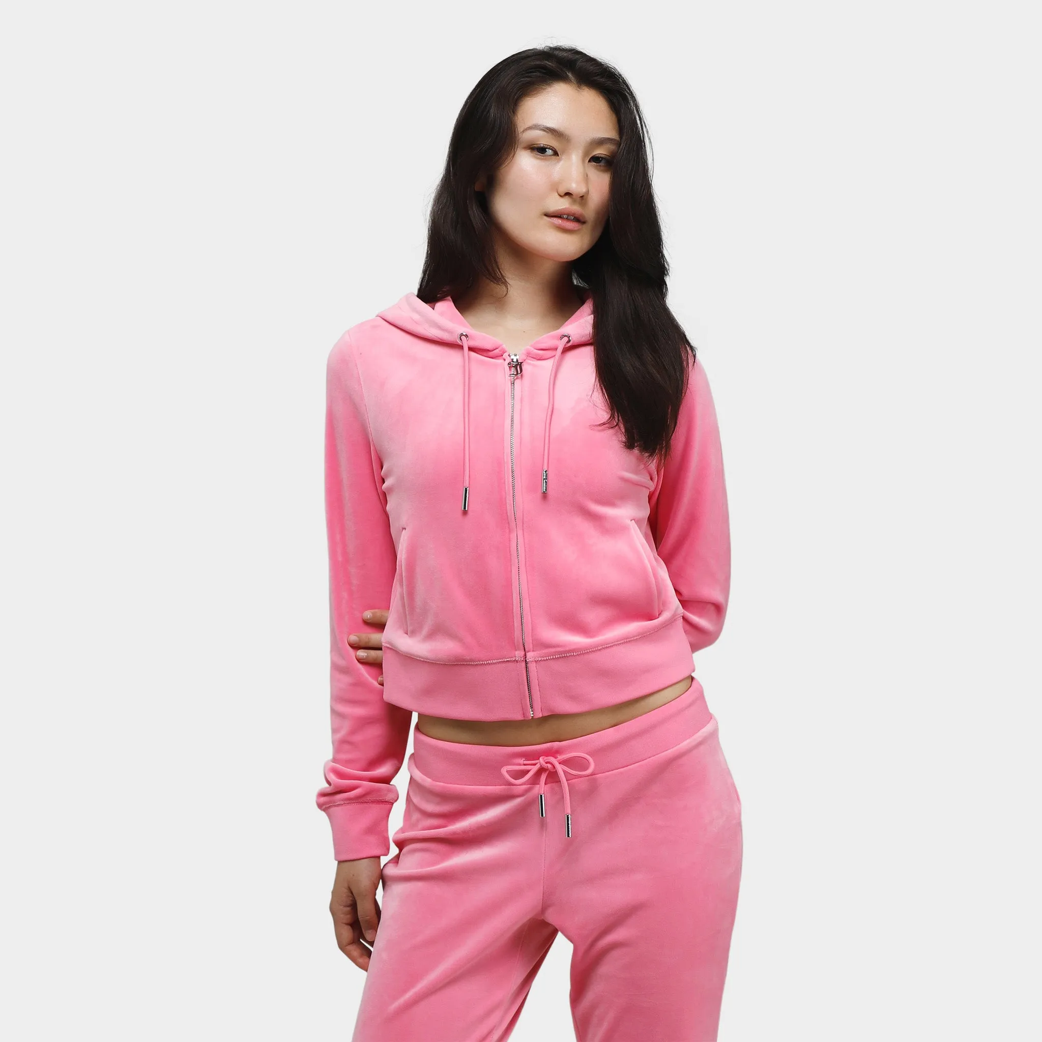 Juicy Couture Women's OG Big Bling Full Zip Hoodie / Hot Hot Pink sold by JD Sports