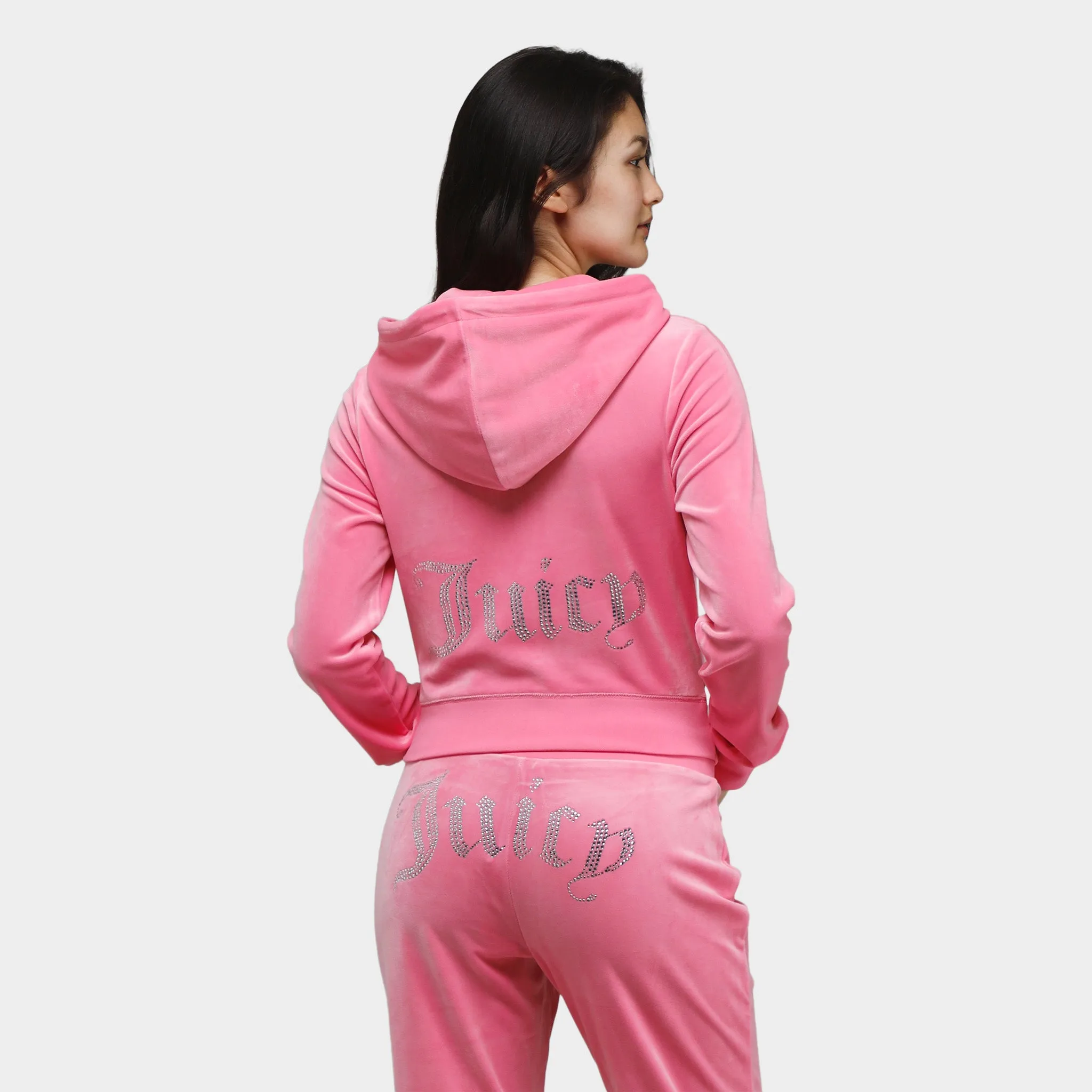 Juicy Couture Women's OG Big Bling Full Zip Hoodie / Hot Hot Pink sold by JD Sports product image thumbnail 2