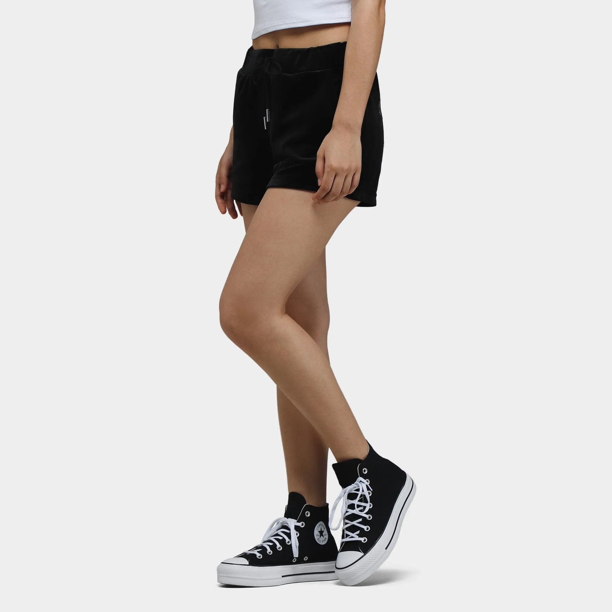 Juicy Couture Women's Classic Velour Shorts / Liquorice sold by JD Sports product image thumbnail 4