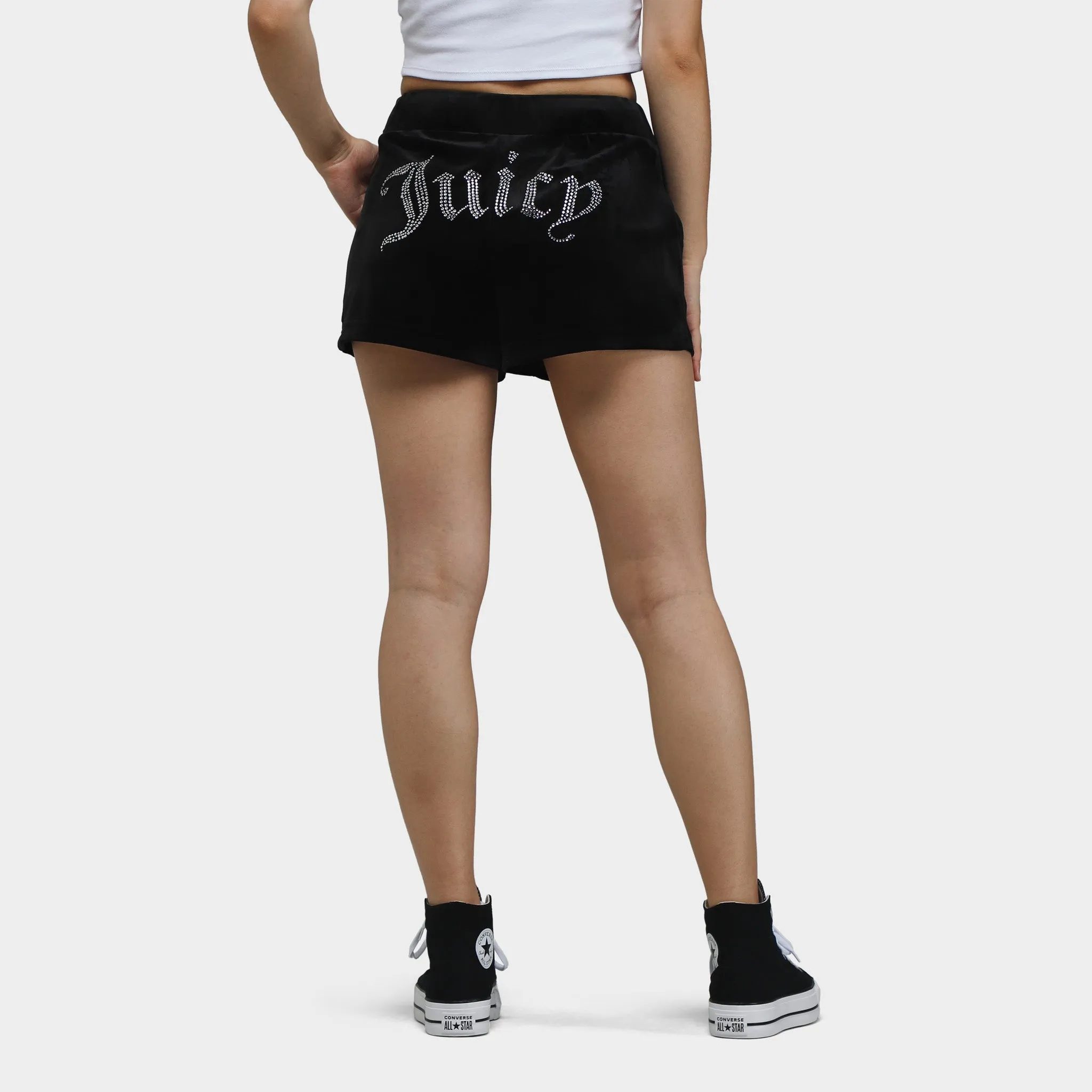 Juicy Couture Women's Classic Velour Shorts / Liquorice sold by JD Sports product image thumbnail 2