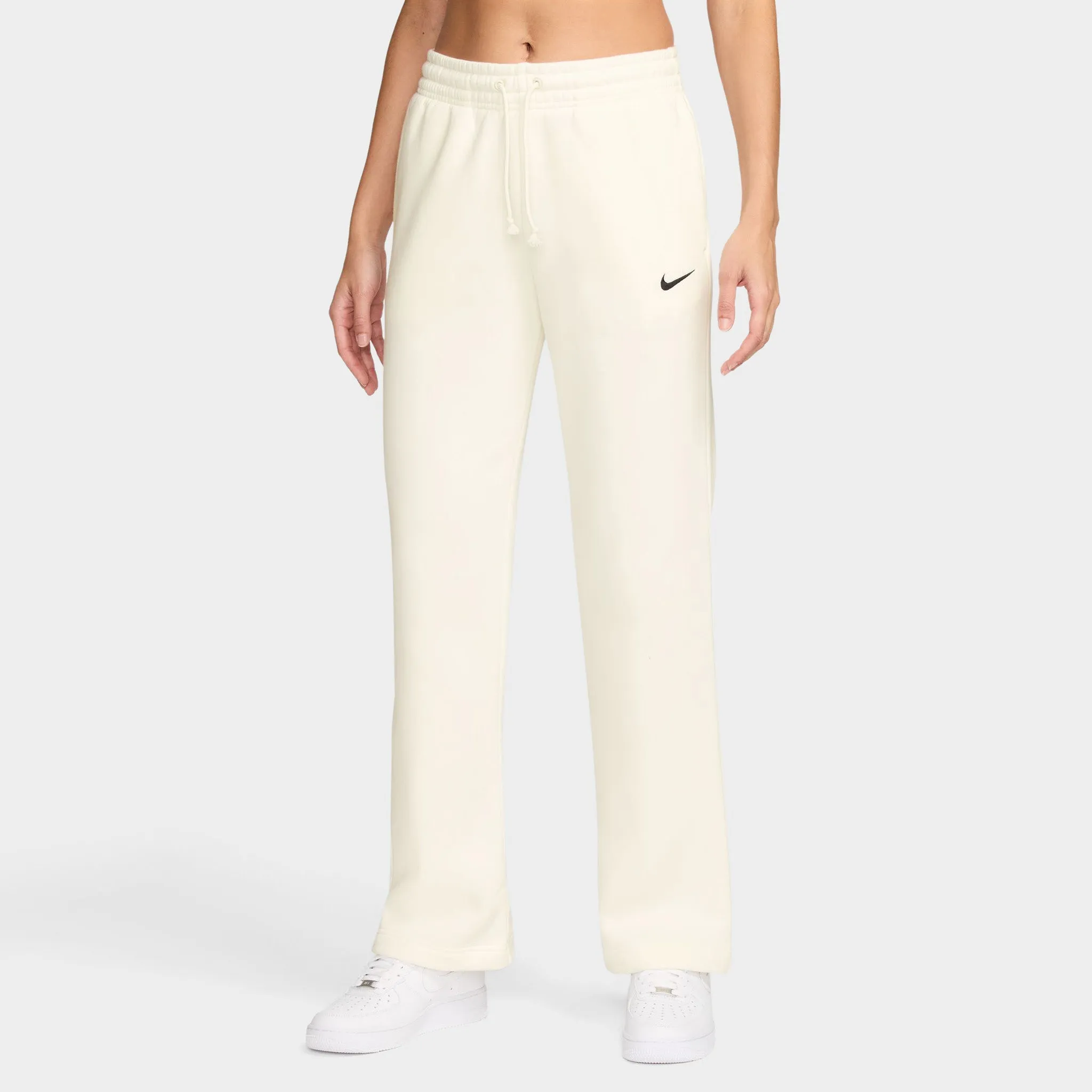 Nike Sportswear Women's Phoenix Fleece Mid-Rise Open-Hem Pants Sail / Black sold by JD Sports
