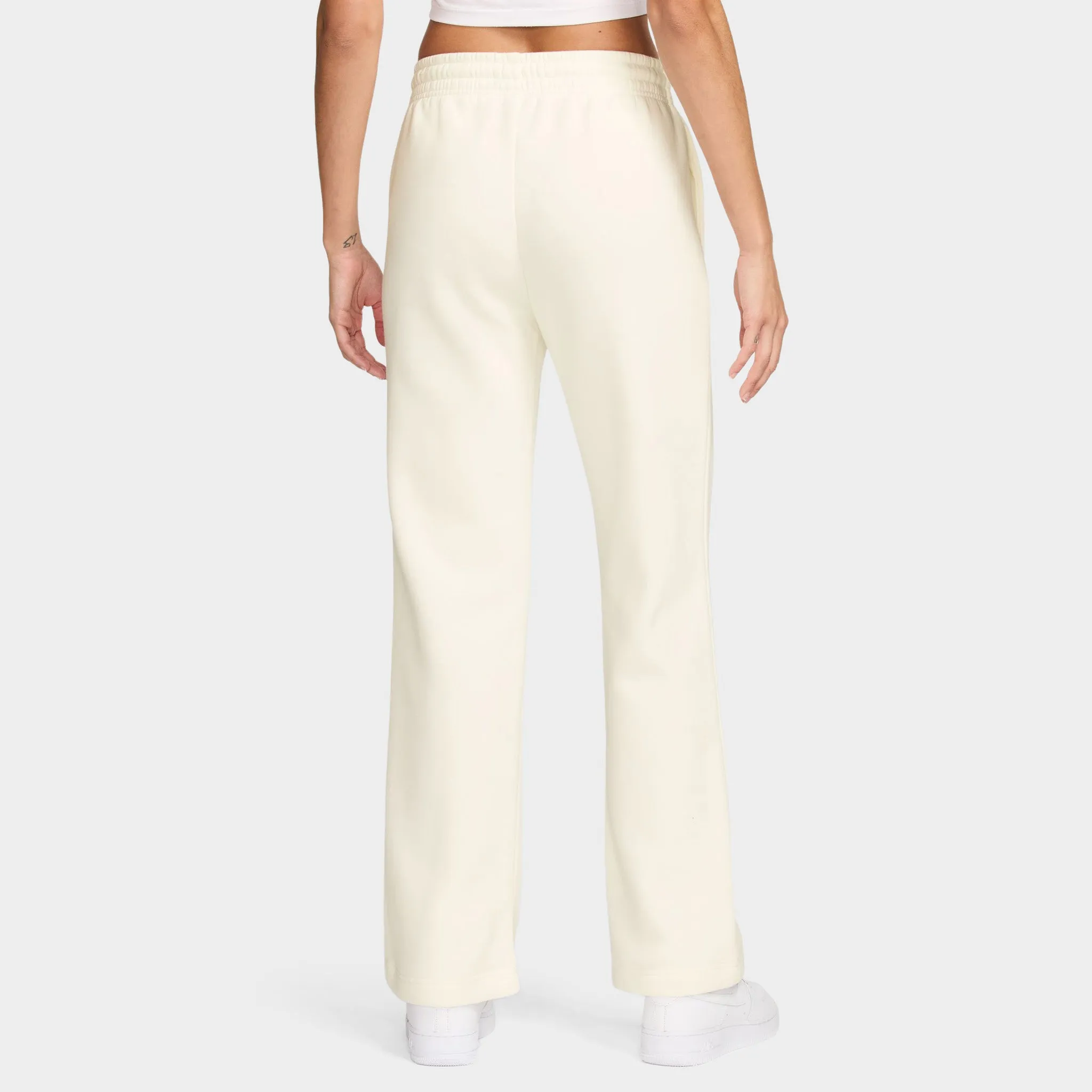 Nike Sportswear Women's Phoenix Fleece Mid-Rise Open-Hem Pants Sail / Black sold by JD Sports product image thumbnail 2