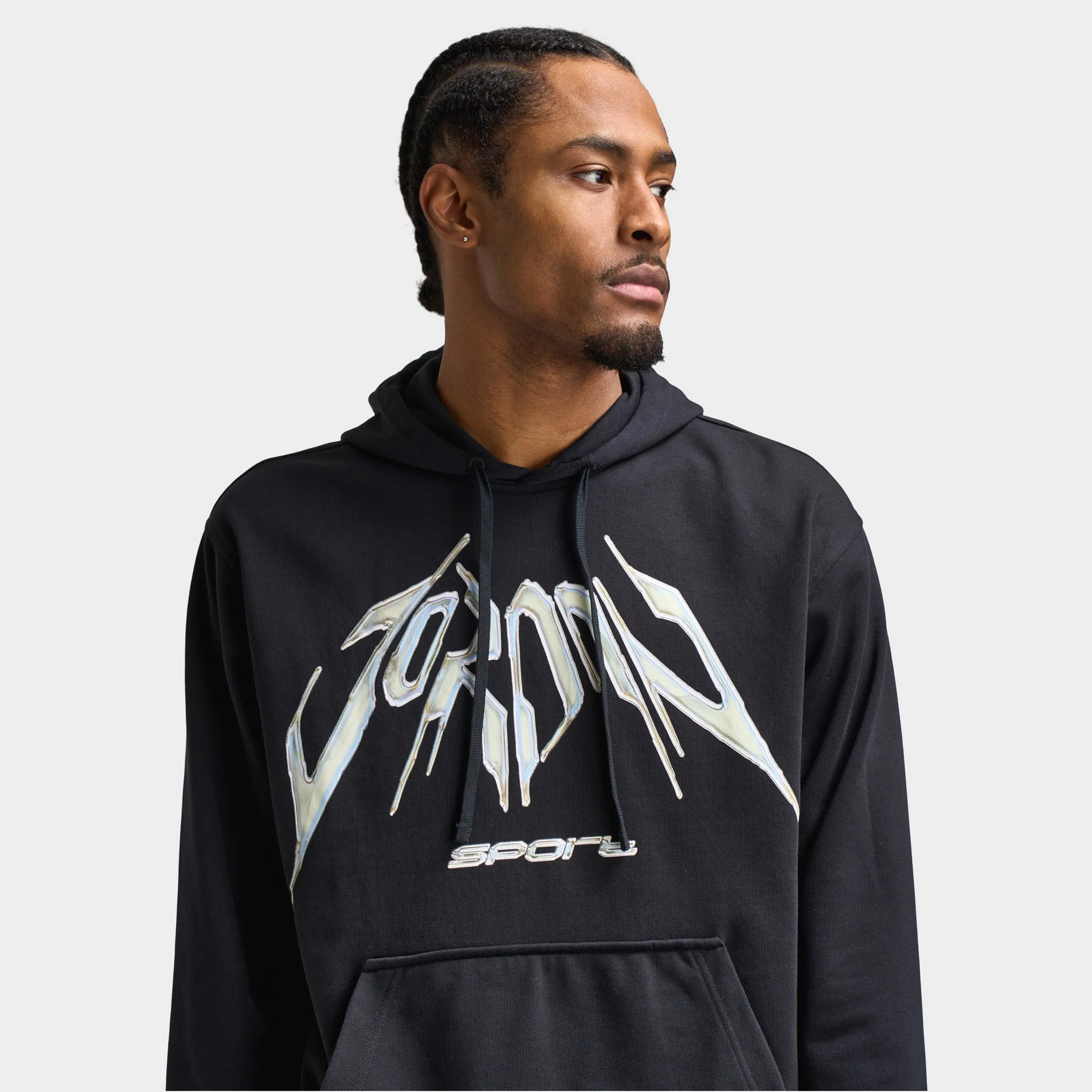 Jordan Dri-FIT Sport Graphic Hoodie Black / White sold by JD Sports product image thumbnail 4