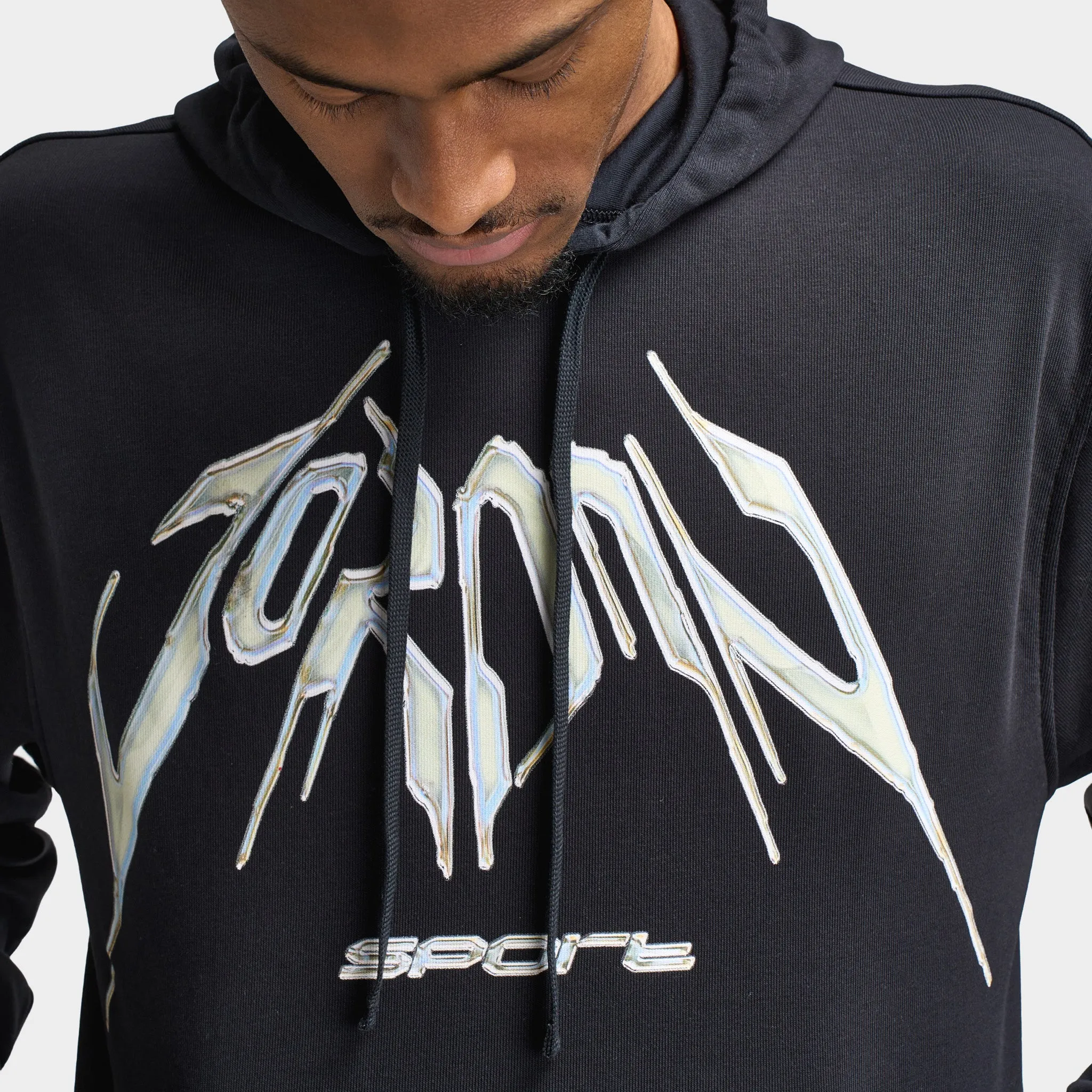 Jordan Dri-FIT Sport Graphic Hoodie Black / White sold by JD Sports product image thumbnail 3