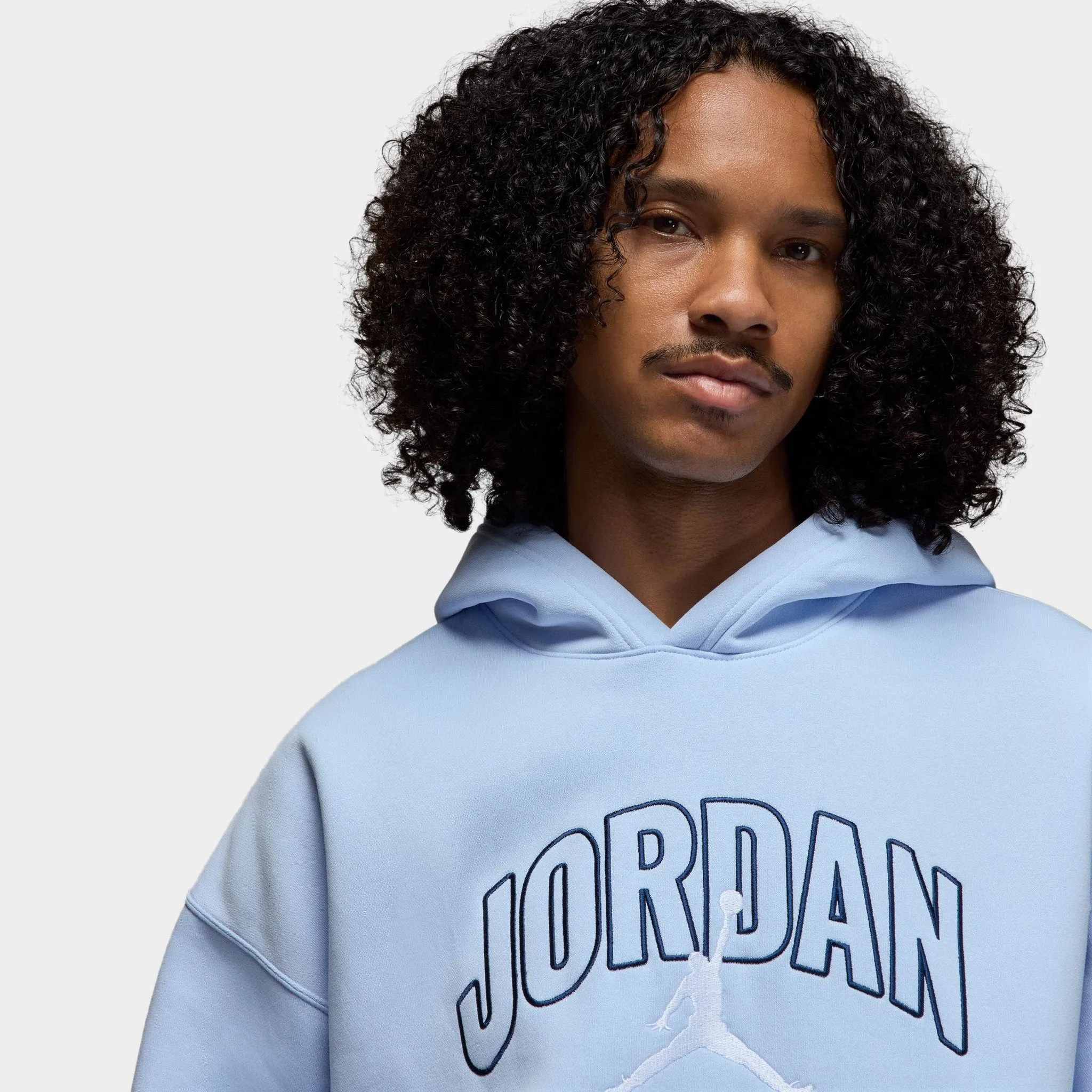 Jordan Brooklyn Oversized Pullover Hoodie Hydrogen Blue / Sail sold by JD Sports product image thumbnail 5