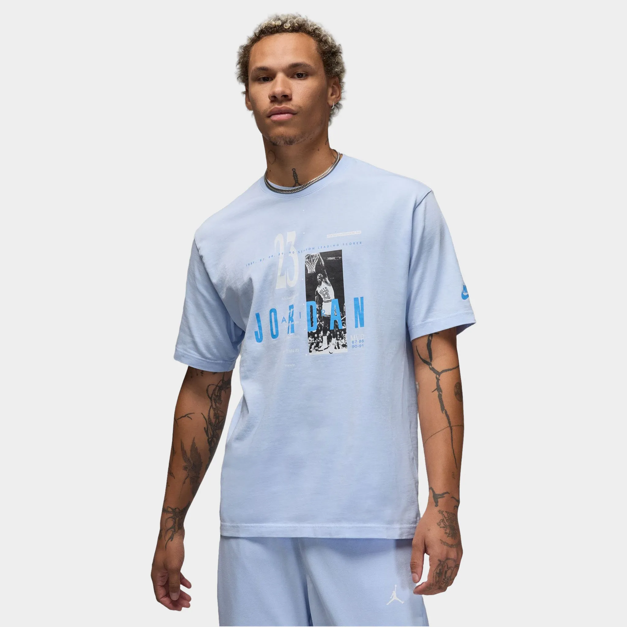 Jordan Reissue Graphic T-Shirt Hydrogen Blue / White sold by JD Sports