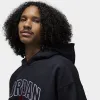 Jordan Brooklyn Oversized Graphic Pullover Hoodie Black / Gym Red sold by JD Sports