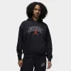 Jordan Brooklyn Oversized Graphic Pullover Hoodie Black / Gym Red sold by JD Sports