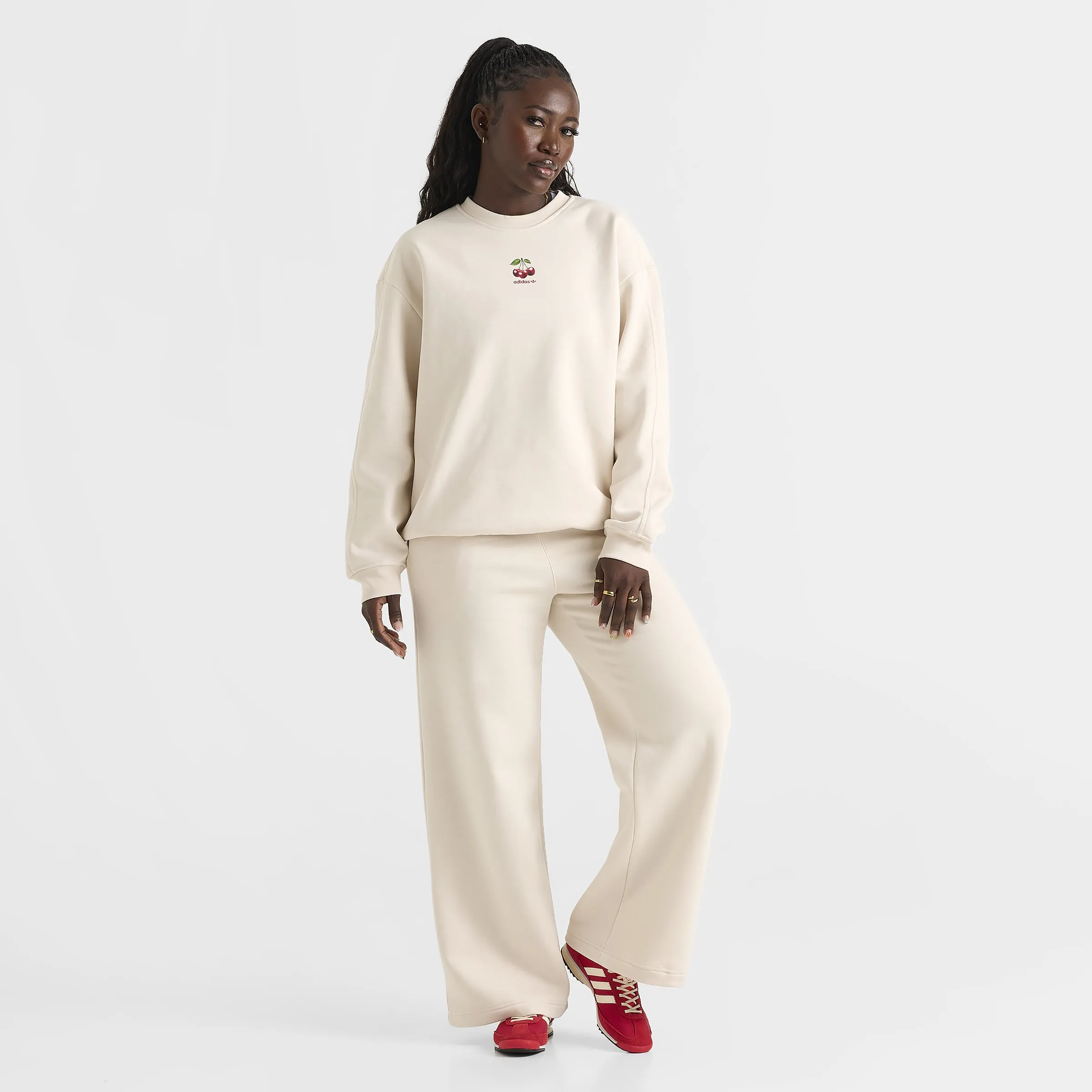 Adidas Women's Cherry Wide Leg Pant / Wonder White sold by JD Sports product image thumbnail 5