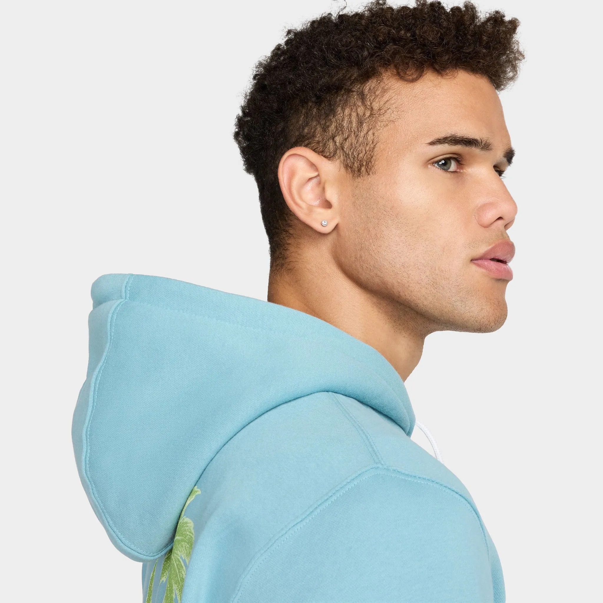 Nike Club Full Zip Hoodie Sweet Denim Turq / Red Stardust - Red Stardust sold by JD Sports product image thumbnail 4