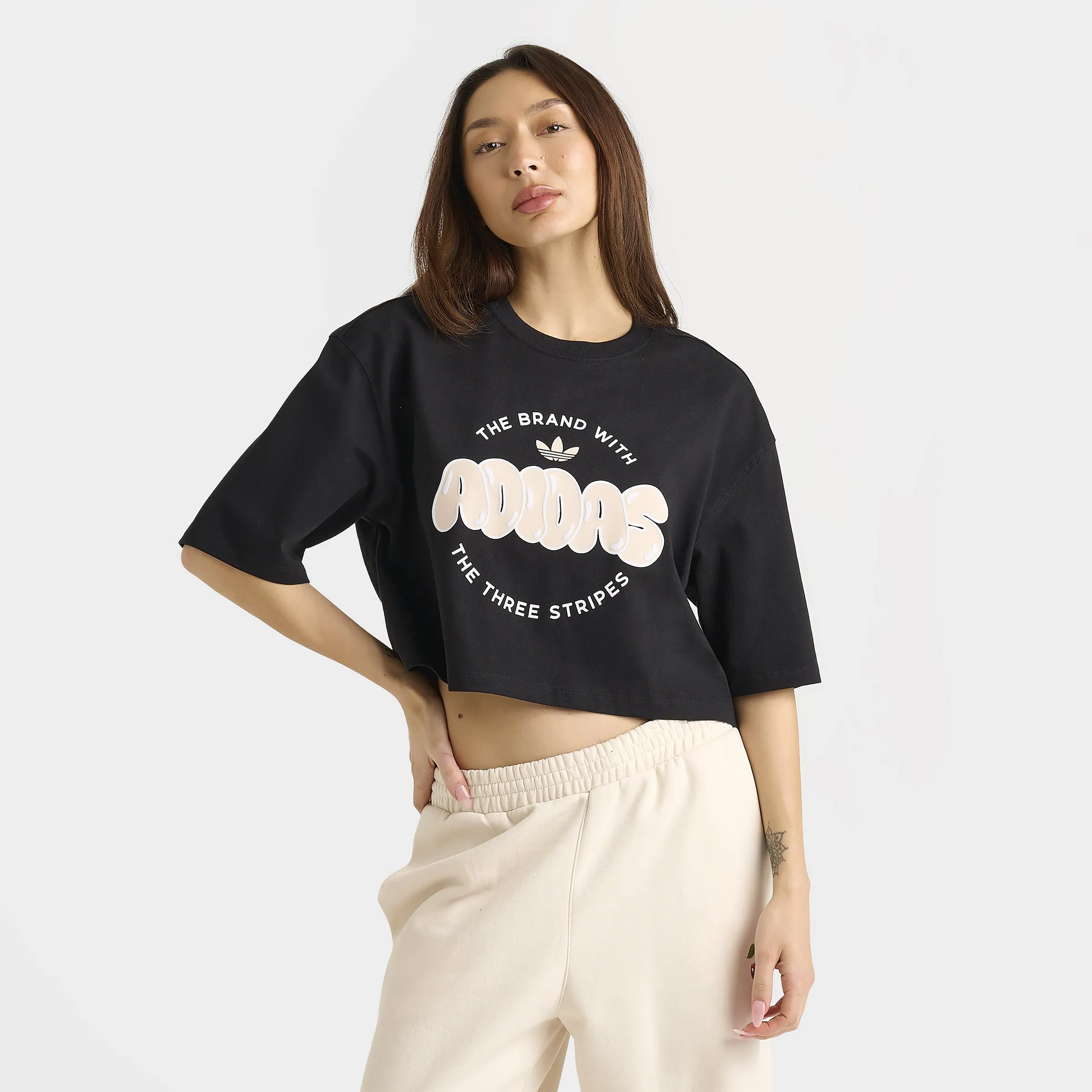 adidas Women's Essentials Crop Tee / Black sold by JD Sports