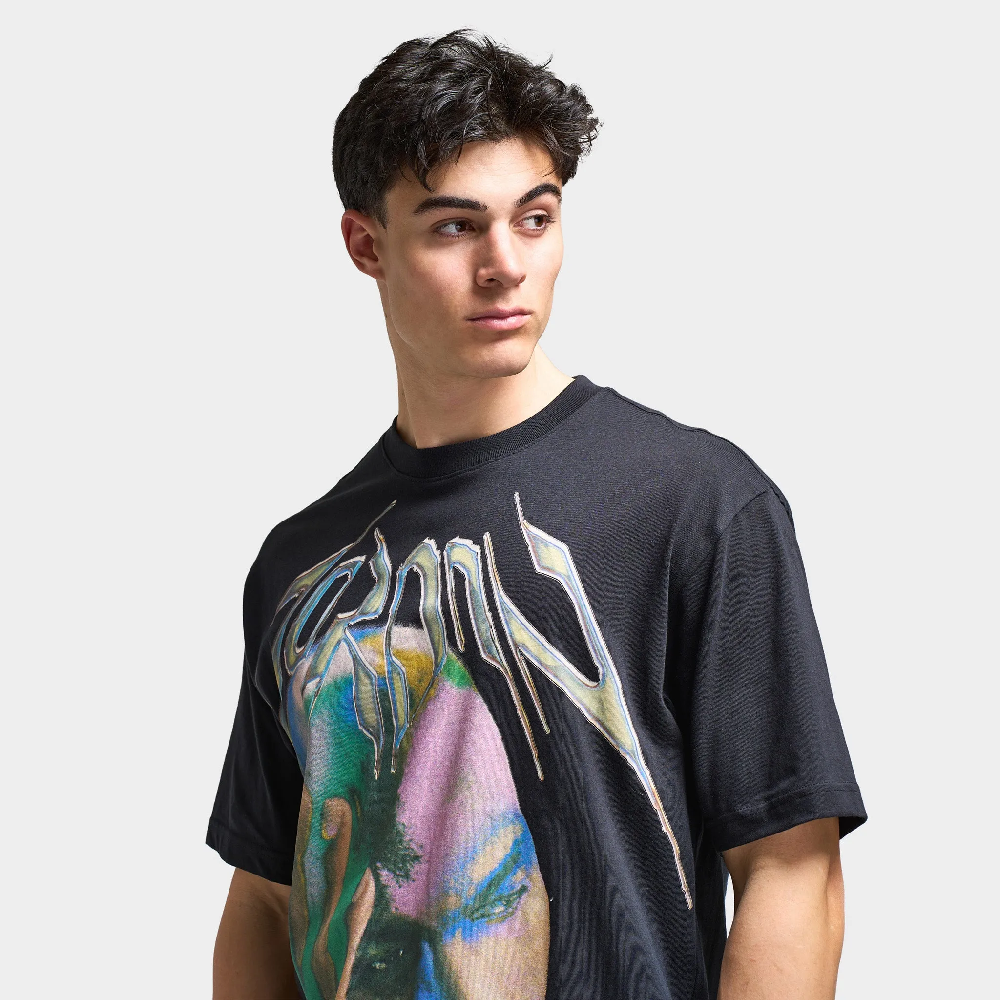 Jordan Dri-FIT Think Graphic T-Shirt Black / White sold by JD Sports product image thumbnail 3