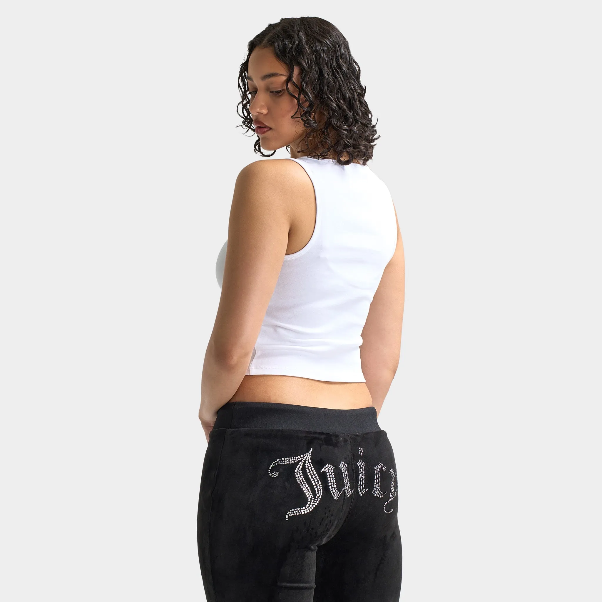 Juicy Couture Women's Cropped Fitted Graphic Tank / White sold by JD Sports product image thumbnail 2
