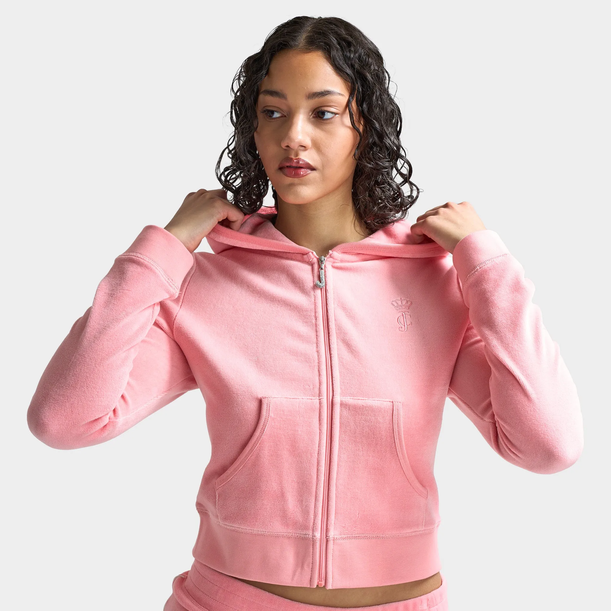 Juicy Couture Women's Heritage Cropped Track Jacket / Strawberry Ice sold by JD Sports product image thumbnail 4