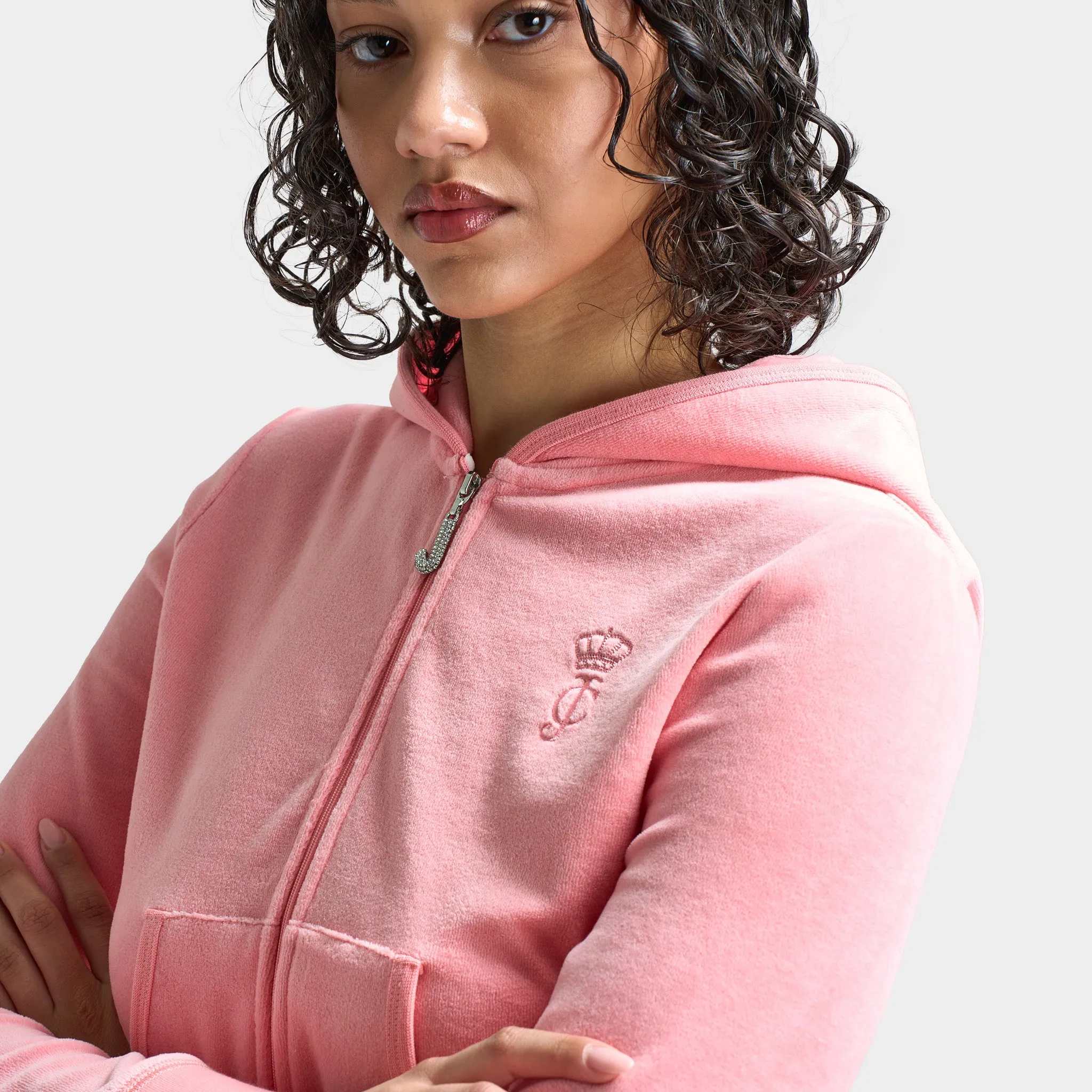 Juicy Couture Women's Heritage Cropped Track Jacket / Strawberry Ice sold by JD Sports product image thumbnail 3