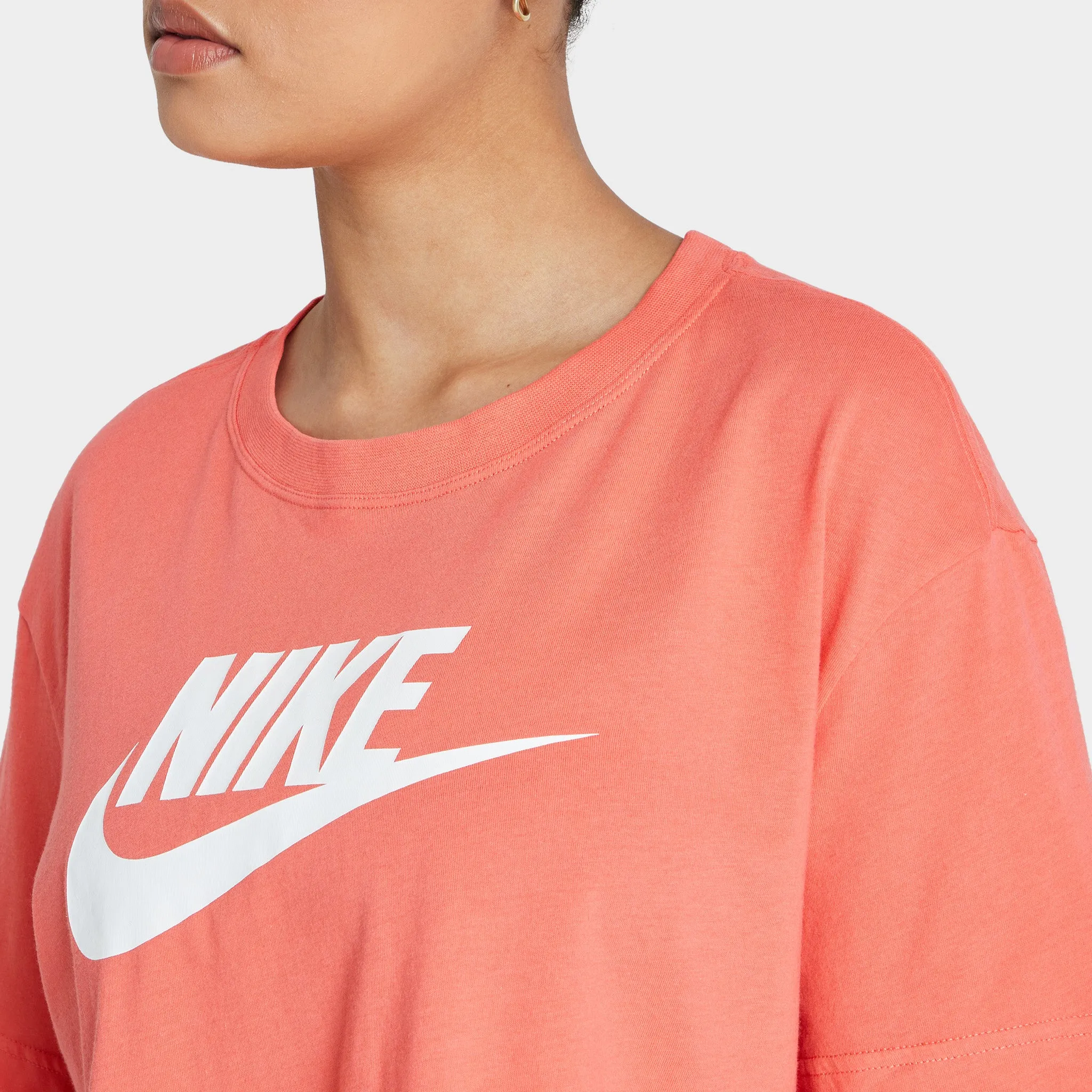 Nike Sportswear Women's Essential Cropped T-shirt Magic Ember / White sold by JD Sports product image thumbnail 4