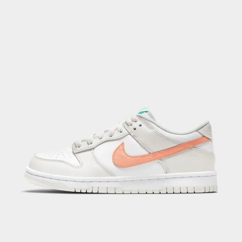 Nike Dunk Low GS White / Crimson Bliss sold by JD Sports