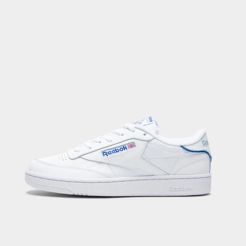 Reebok Club C 85 White / White - Optimum Blue sold by JD Sports