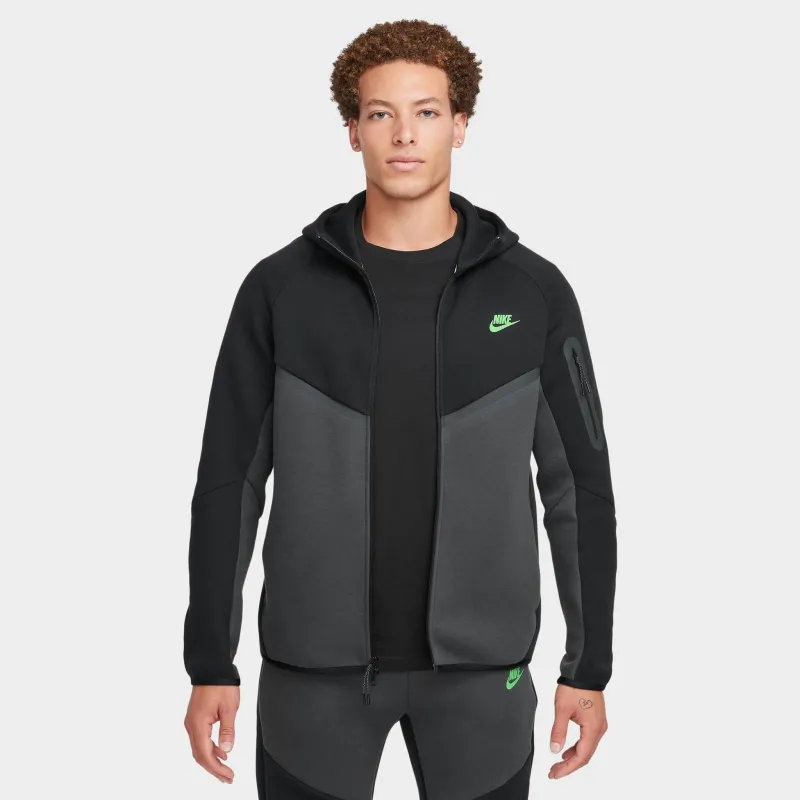 【WIND AND SEA】Tech Fleece Zip-up Hooded Men's Nike Sportswear Tech Fleece Sea Glass/Blk Wndrnner