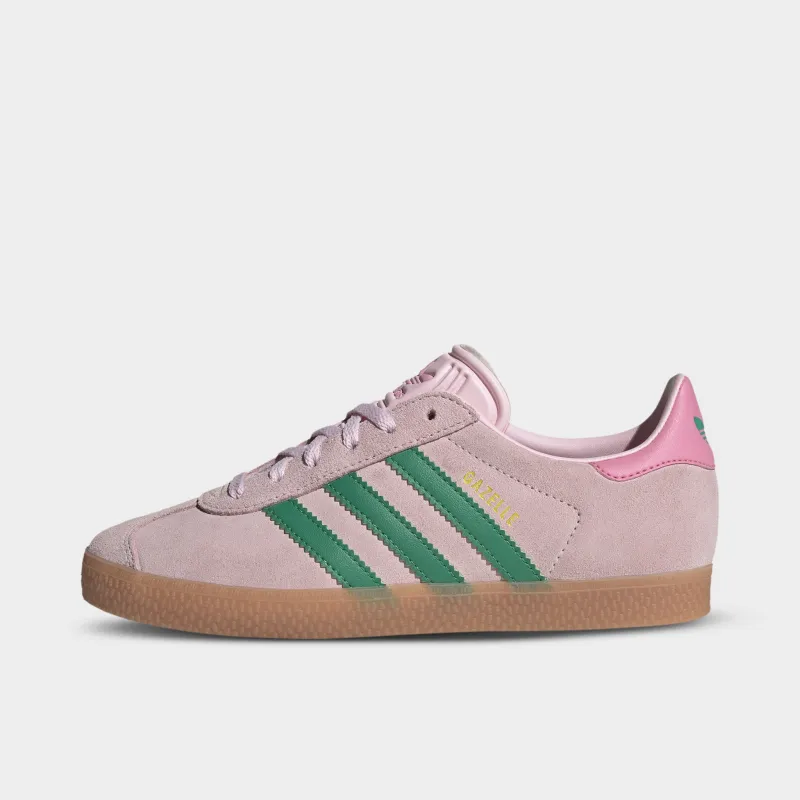 adidas Juniors' Gazelle Clear Pink / Court Green - Bliss Pin sold by JD Sports
