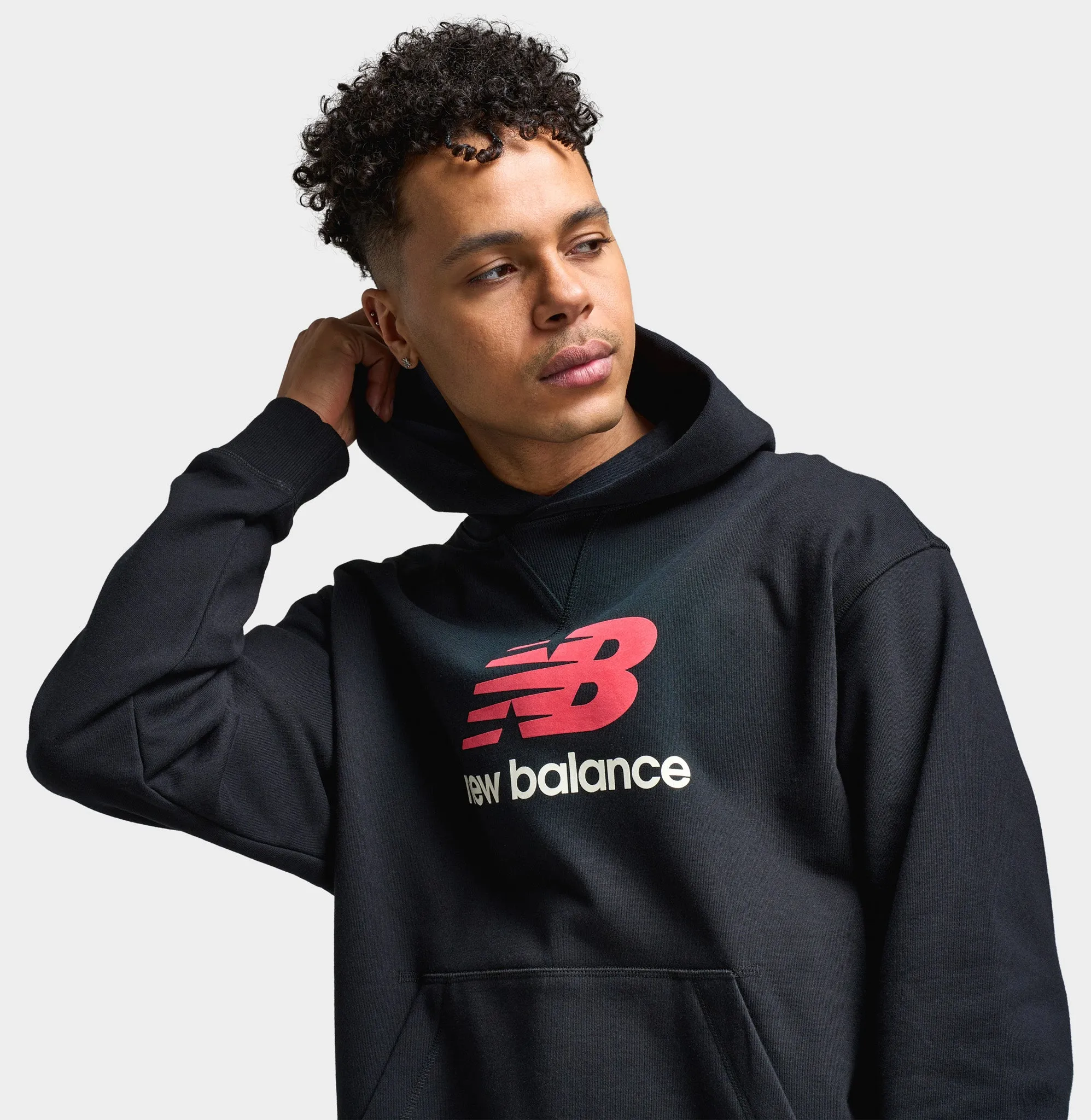 New Balance Athletics French Terry Logo Hoodie / Black sold by JD Sports product image thumbnail 3