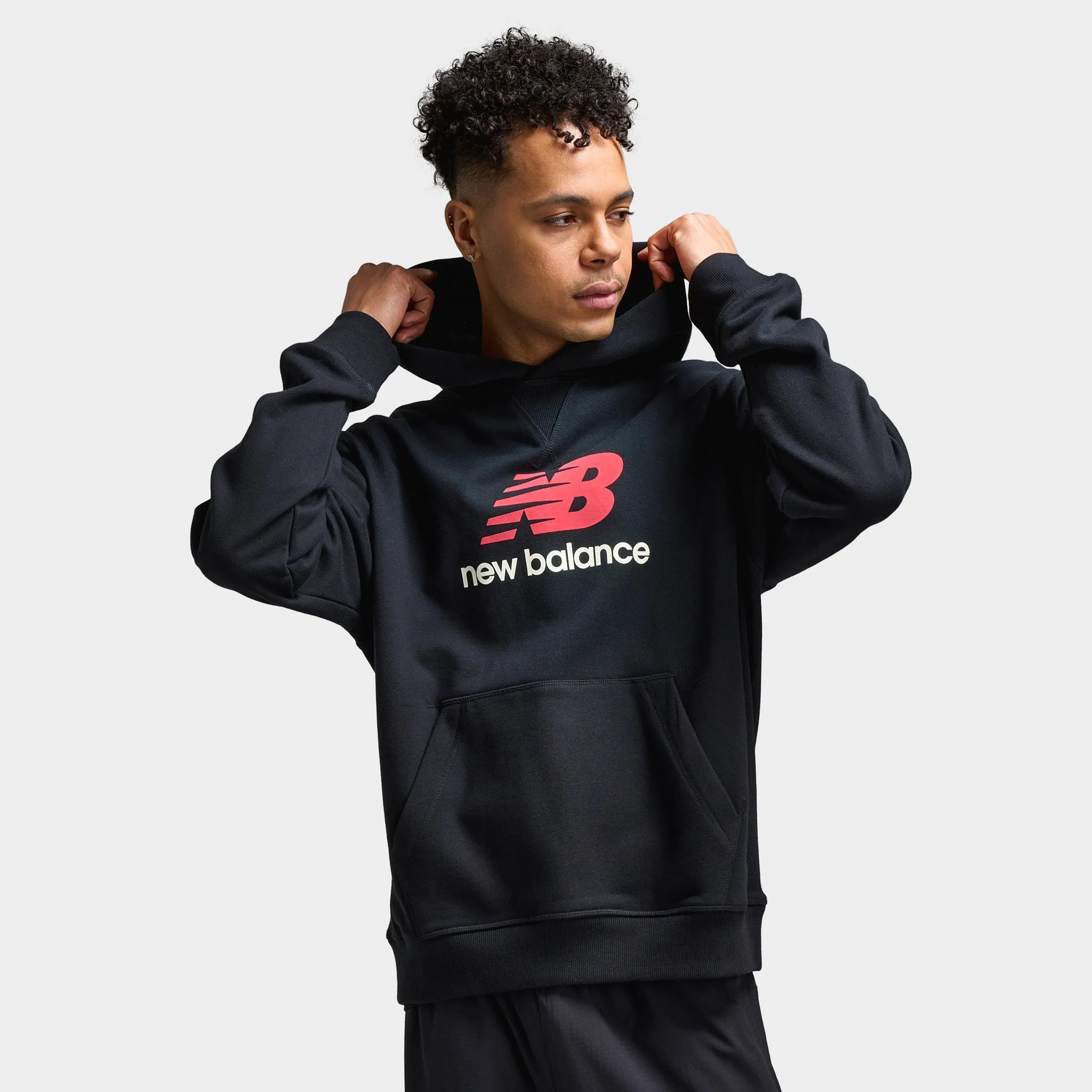 New Balance Athletics French Terry Logo Hoodie / Black sold by JD Sports