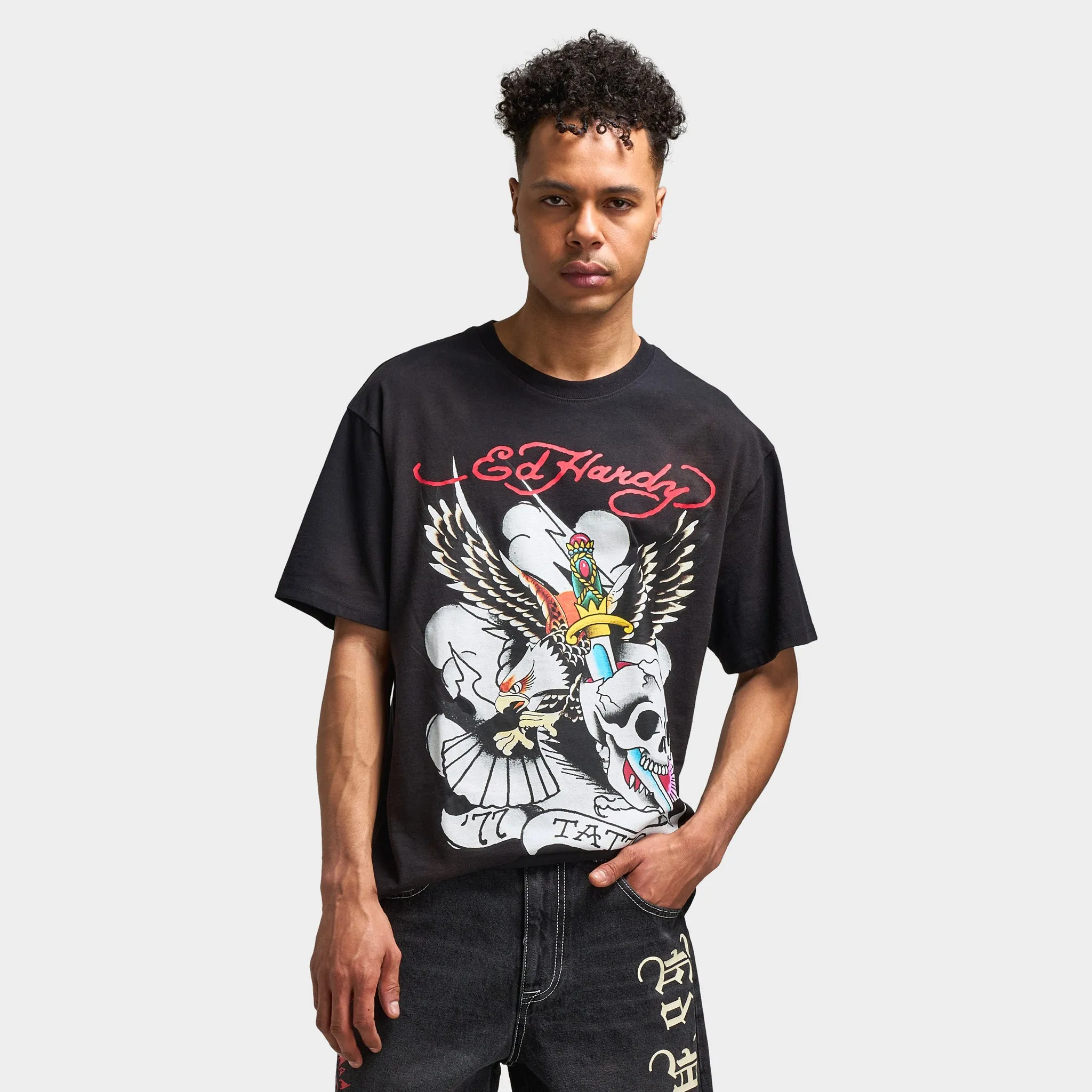 Ed Hardy Vintage '77 Eagle Graphic T-Shirt / Black sold by JD Sports
