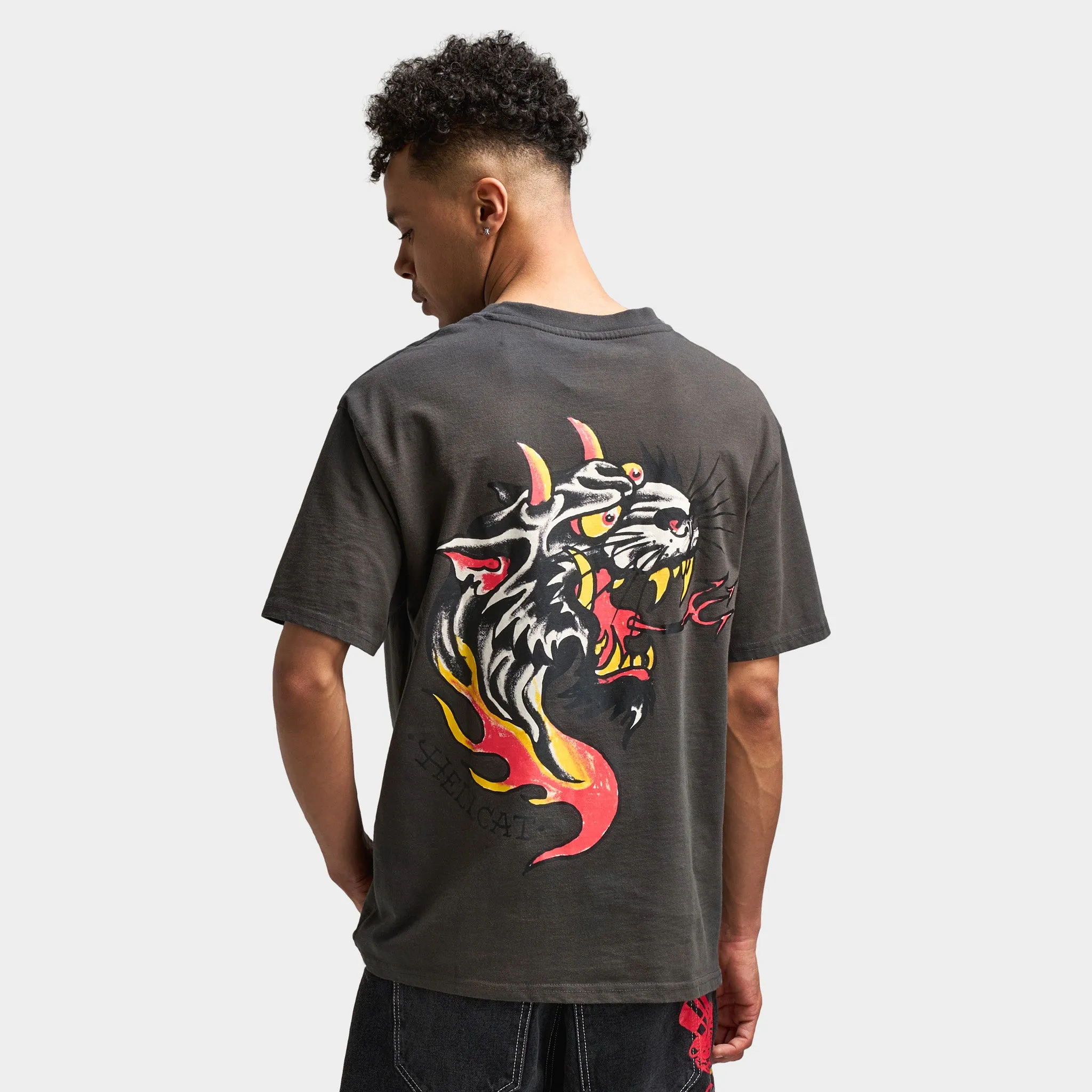 Ed Hardy Vintage Panther Flame Graphic T-Shirt / Charcoal sold by JD Sports product image thumbnail 2