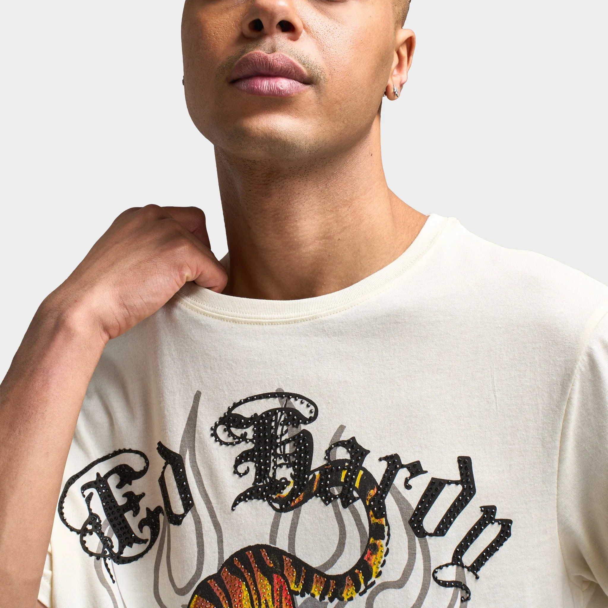 Ed Hardy Crawling Tiger Graphic T-Shirt / Ivory sold by JD Sports product image thumbnail 4