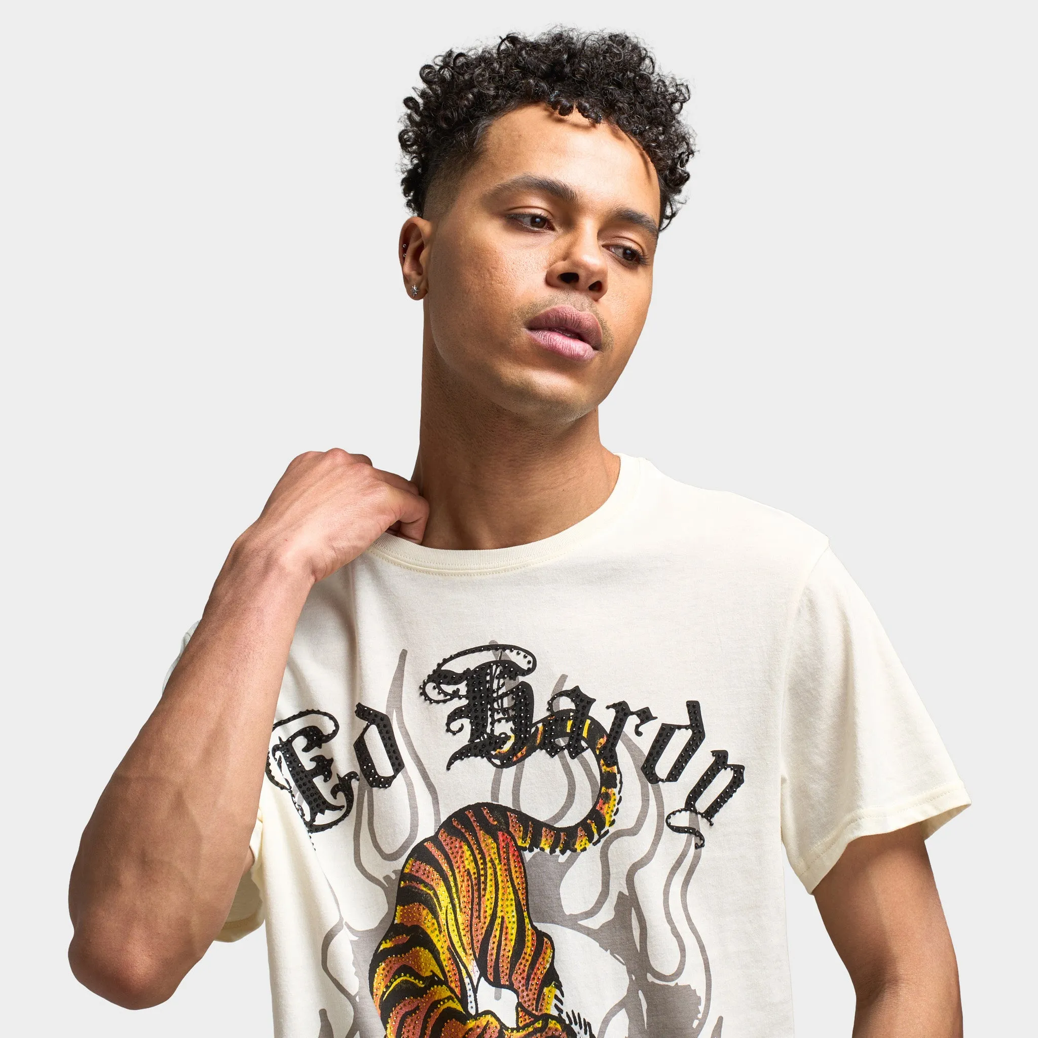 Ed Hardy Crawling Tiger Graphic T-Shirt / Ivory sold by JD Sports product image thumbnail 3