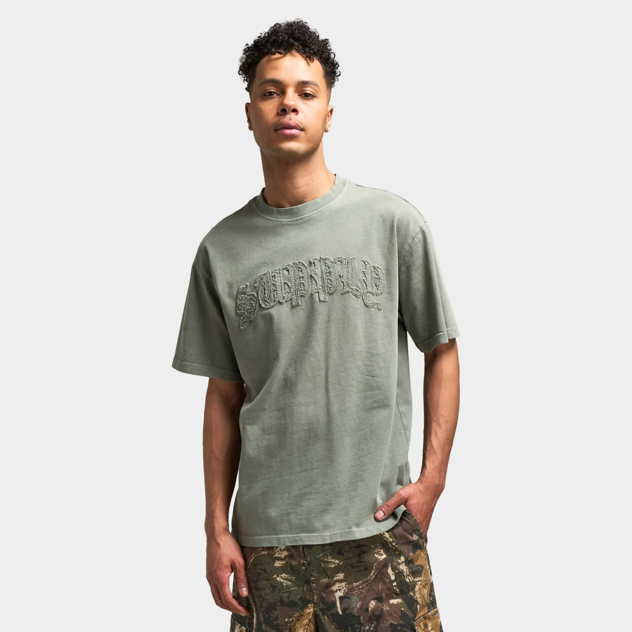 Supply & Demand Aydar Graphic T-Shirt / Washed Ivy Green sold by JD Sports