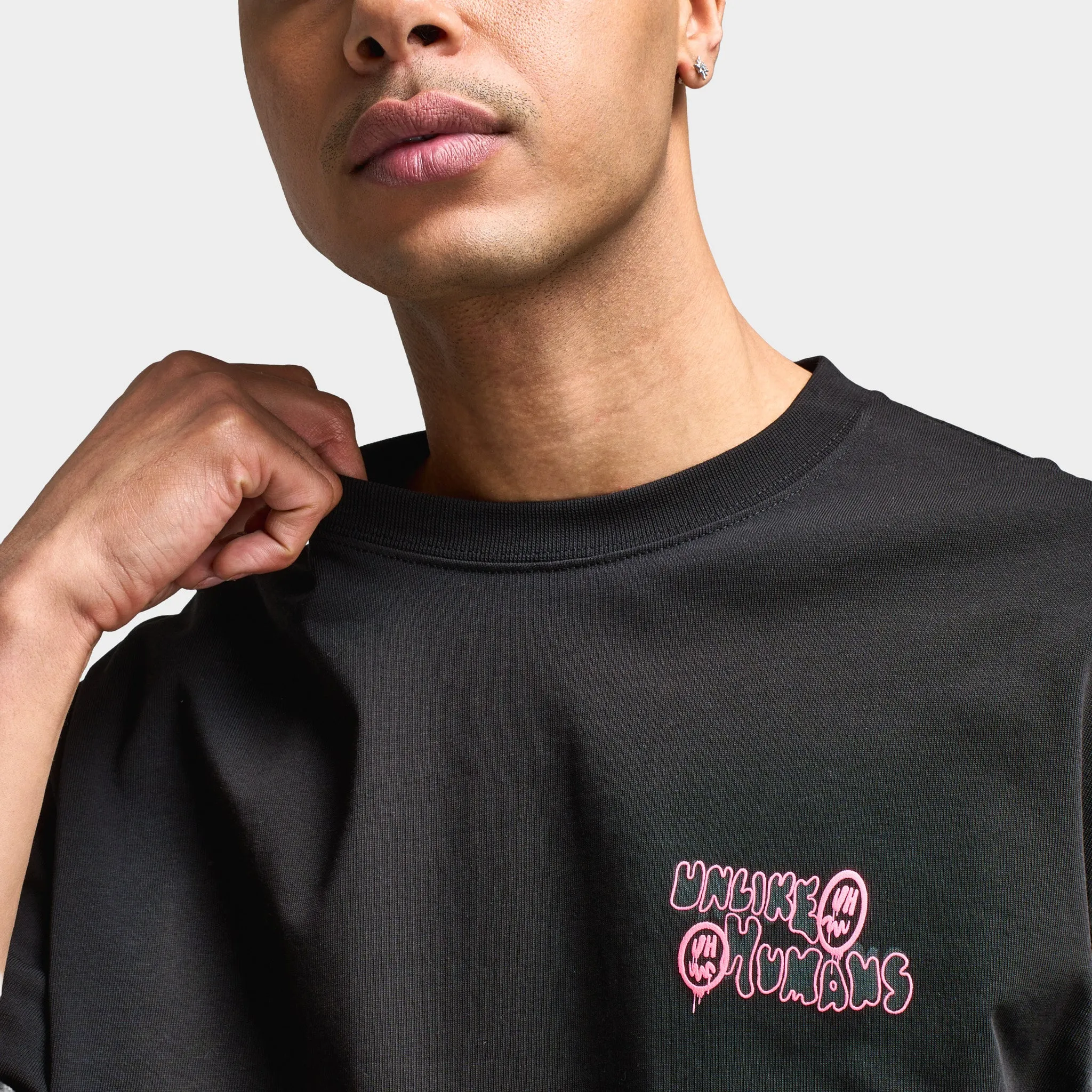 Unlike Humans Hindsight Graphic T-shirt / Black sold by JD Sports product image thumbnail 3