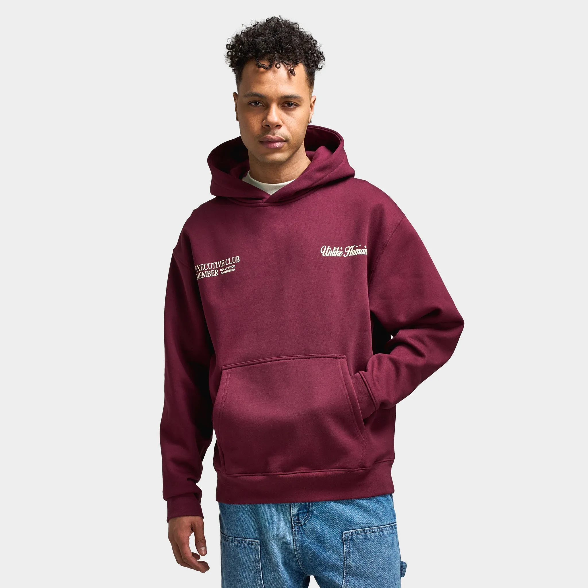 Unlike Humans Fremont Pullover Hoodie / Windsor Wine sold by JD Sports