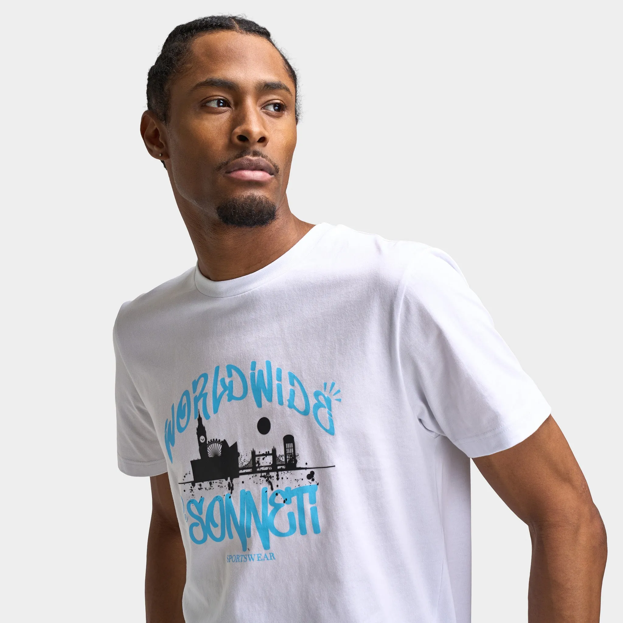 Sonneti World Graphic T-Shirt / Optic White sold by JD Sports product image thumbnail 3