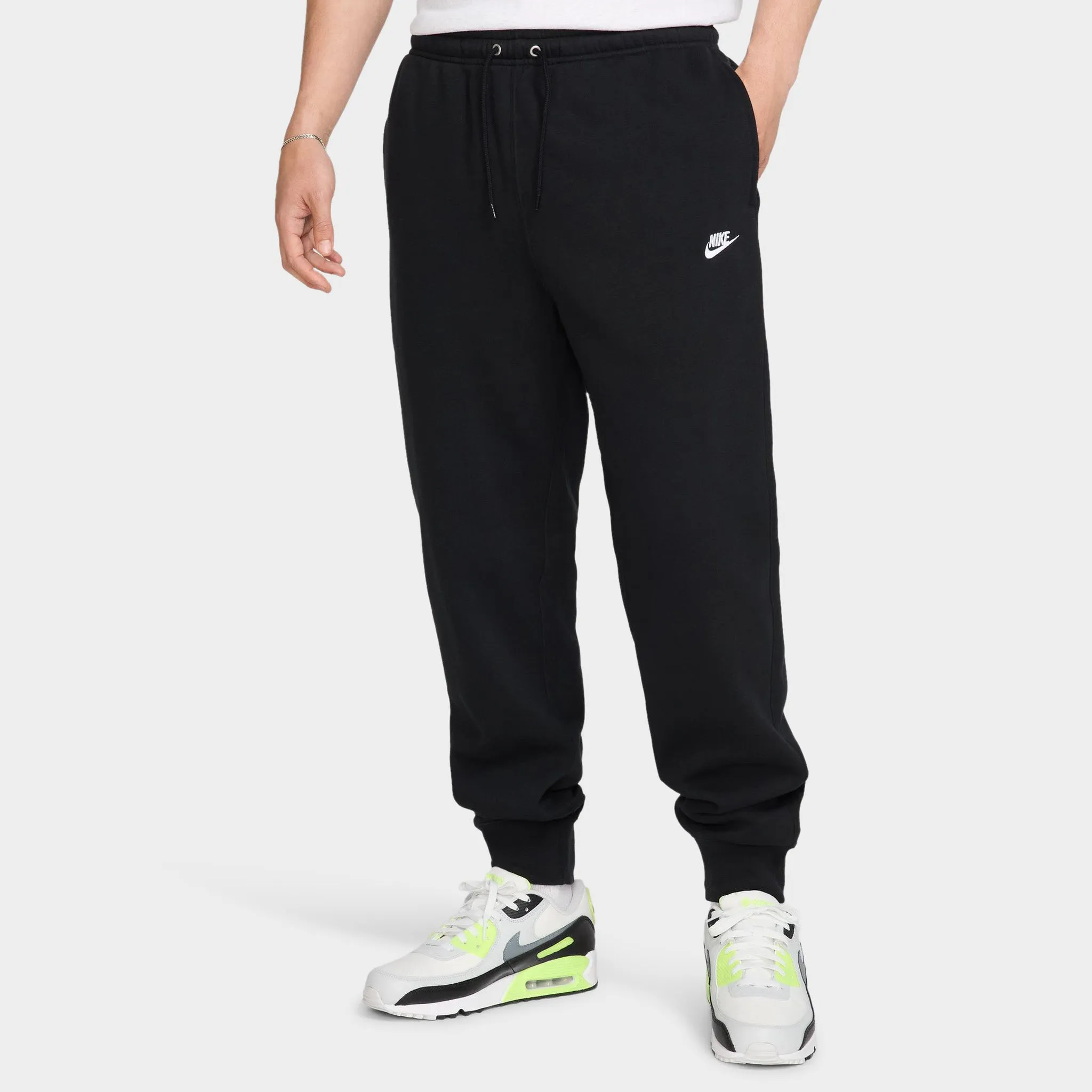 Nike Club Joggers Black / Black - White sold by JD Sports