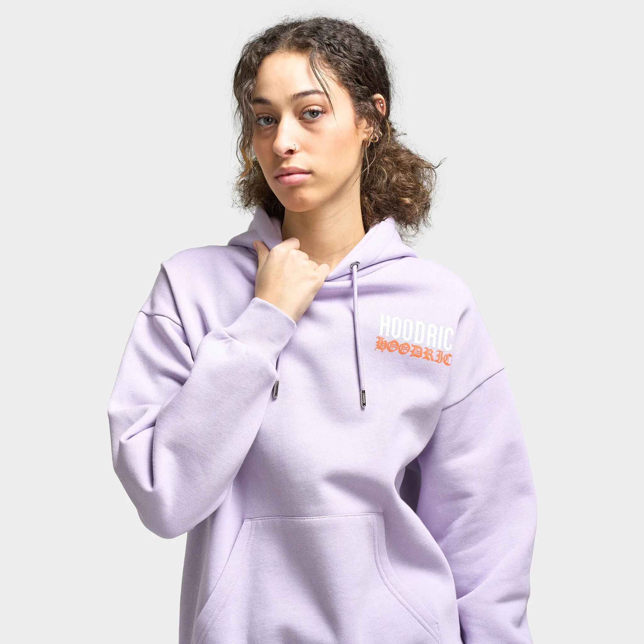 Hoodrich Women's Flex Oversized Hoodie Pastel Lilac / Persimmon Orange sold by JD Sports product image thumbnail 3