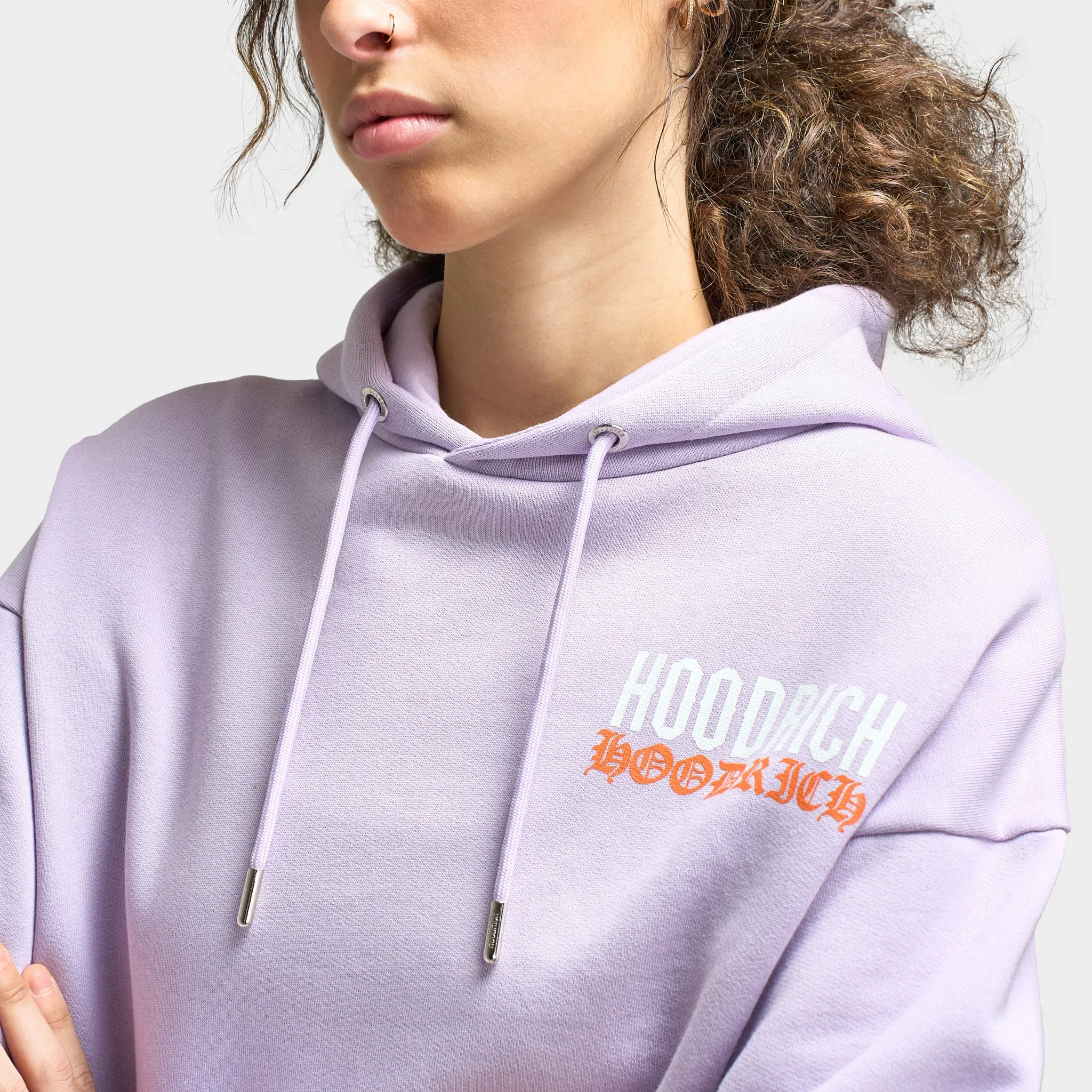 Hoodrich Women's Flex Oversized Hoodie Pastel Lilac / Persimmon Orange sold by JD Sports product image thumbnail 4
