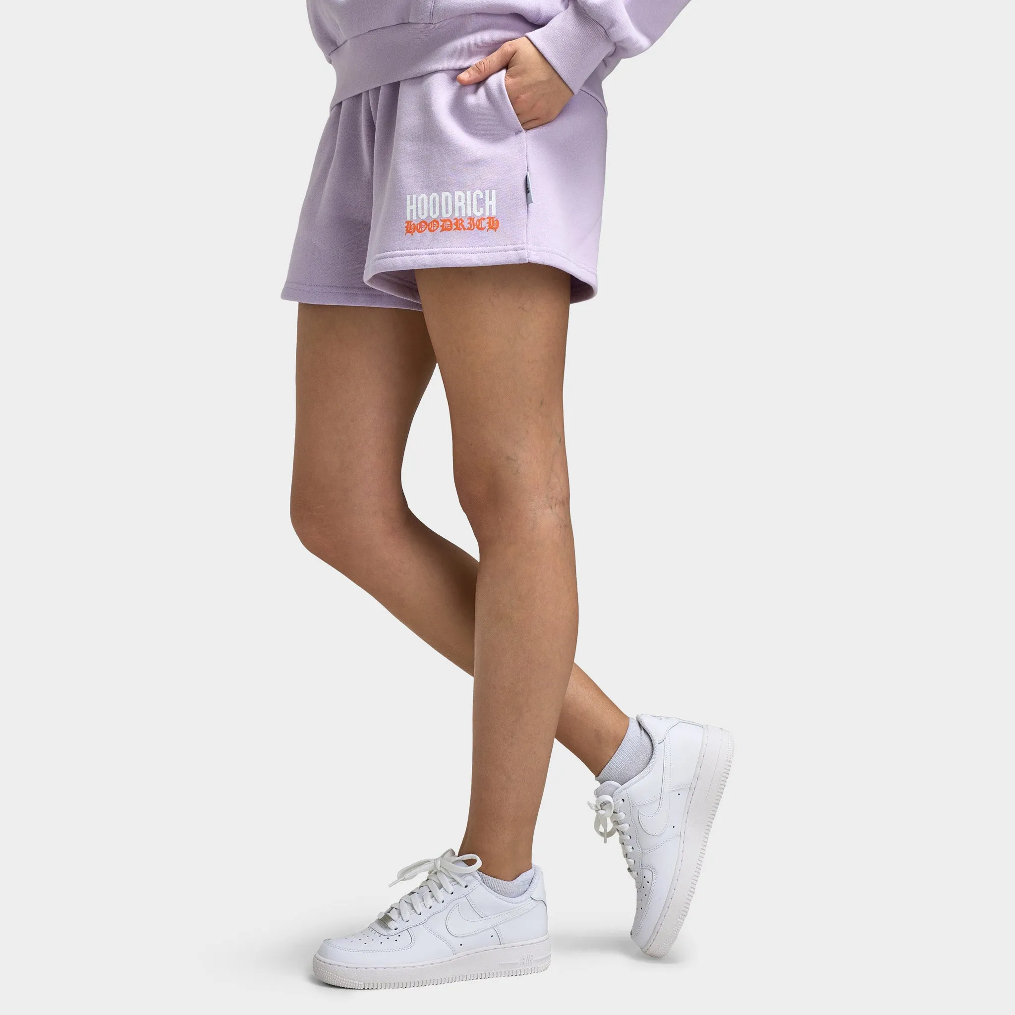 Hoodrich Women's Flex Sweatshorts Pastel Lilac / Persimmon Orange sold by JD Sports product image thumbnail 3