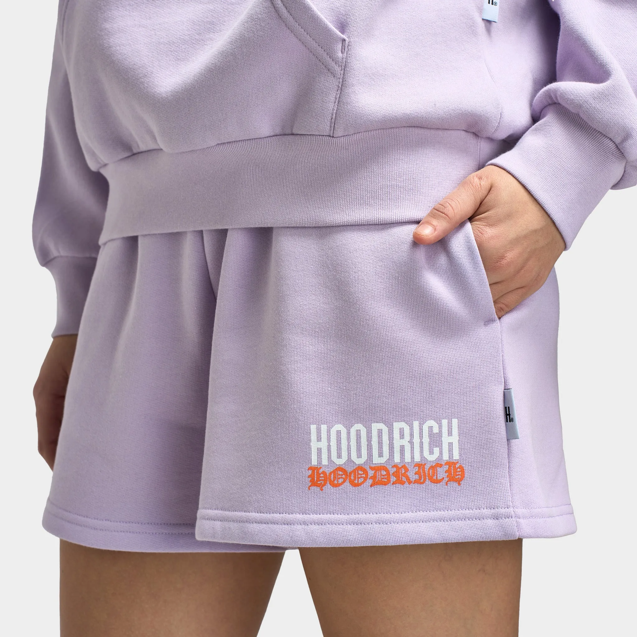 Hoodrich Women's Flex Sweatshorts Pastel Lilac / Persimmon Orange sold by JD Sports product image thumbnail 5