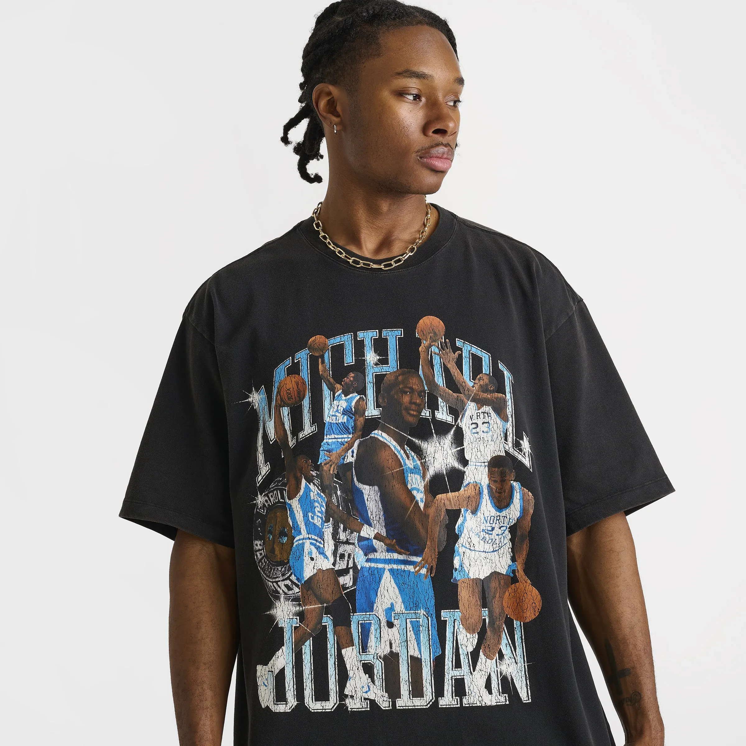Jordan Flight Essentials Oversized Graphic T-Shirt Black / Dark Powder Blue sold by JD Sports product image thumbnail 3