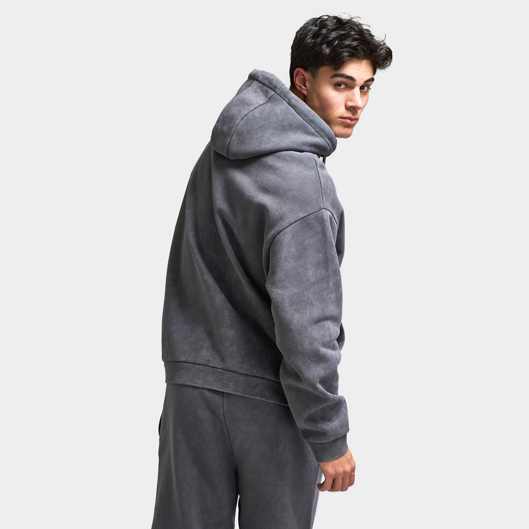 Supply & Demand Barron Full Zip Hoodie / Washed Magnet sold by JD Sports product image thumbnail 2