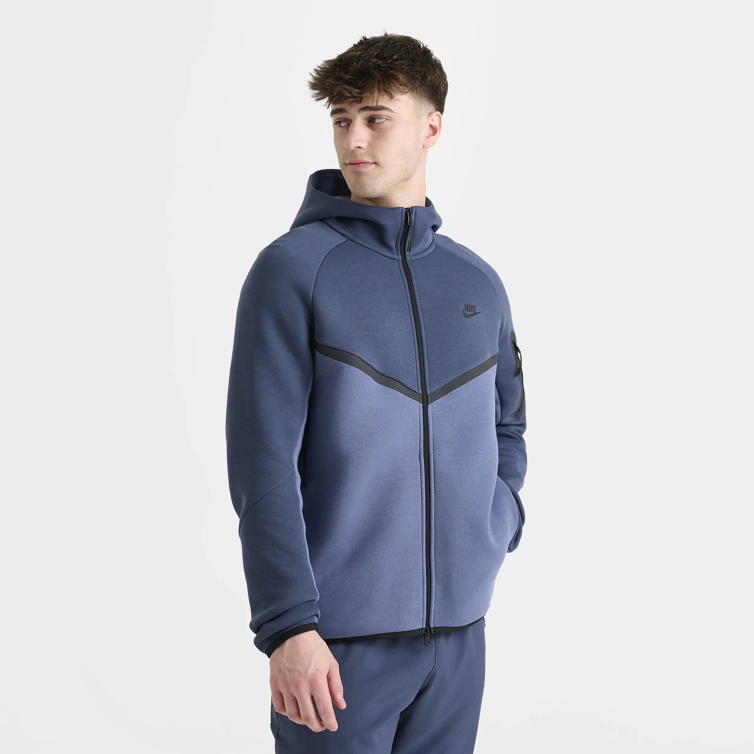 Nike Sportswear Tech Fleece Full-Zip Windrunner Hoodie Thunder Blue / Diffused Blue - Black sold by JD Sports product image thumbnail 3