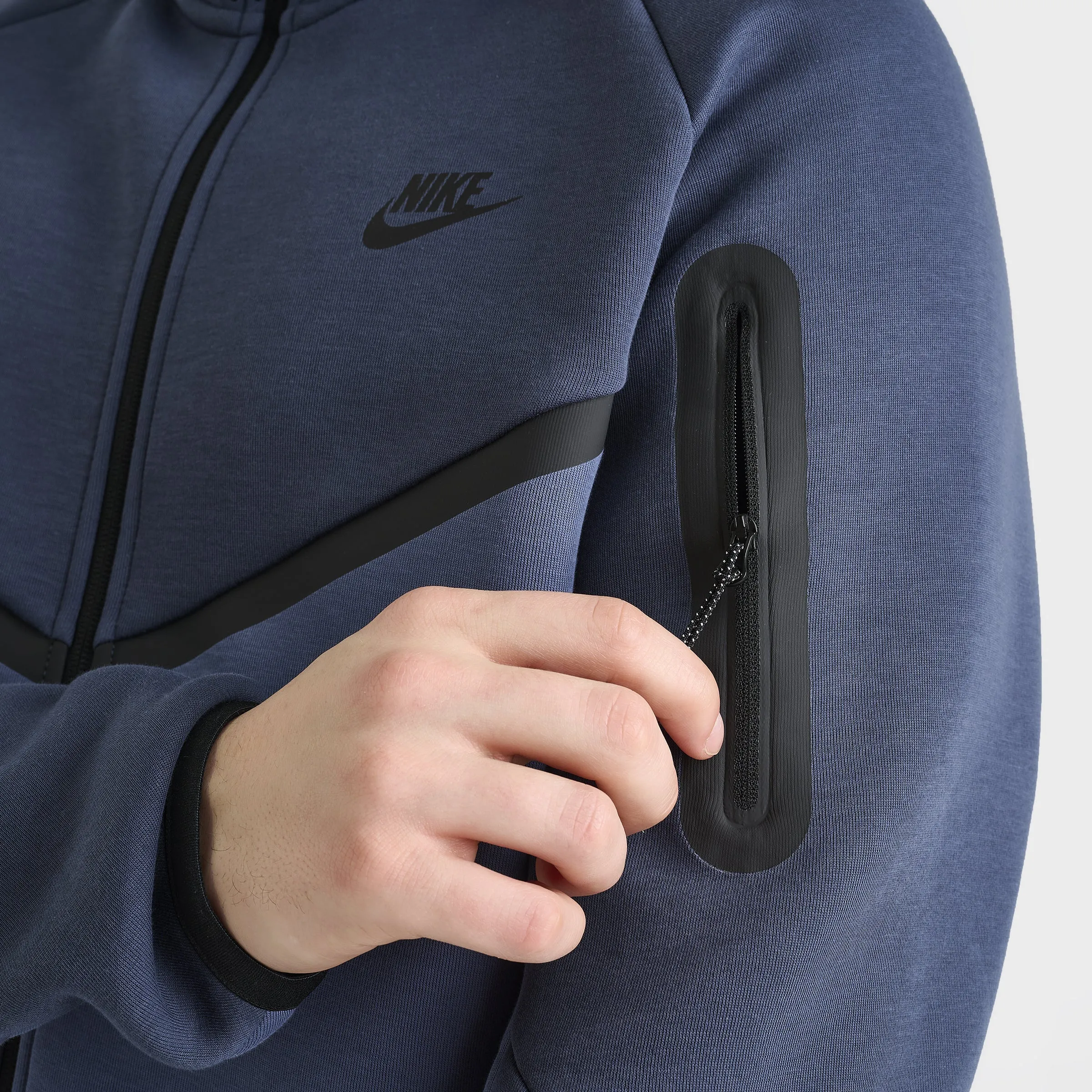 Nike Sportswear Tech Fleece Full-Zip Windrunner Hoodie Thunder Blue / Diffused Blue - Black sold by JD Sports product image thumbnail 5