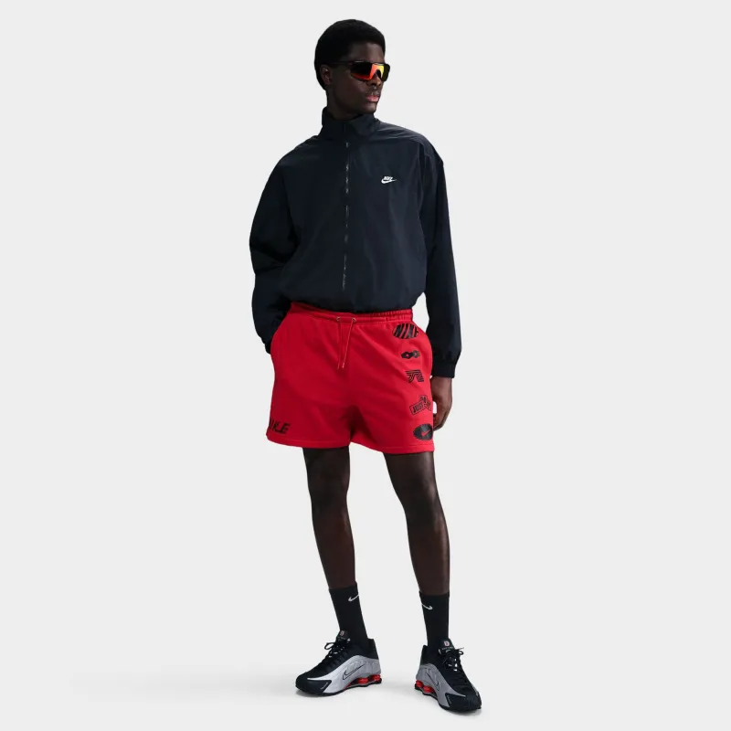 Nike Club French Terry Flow Cycle Shorts University Red / Black - Black sold by JD Sports