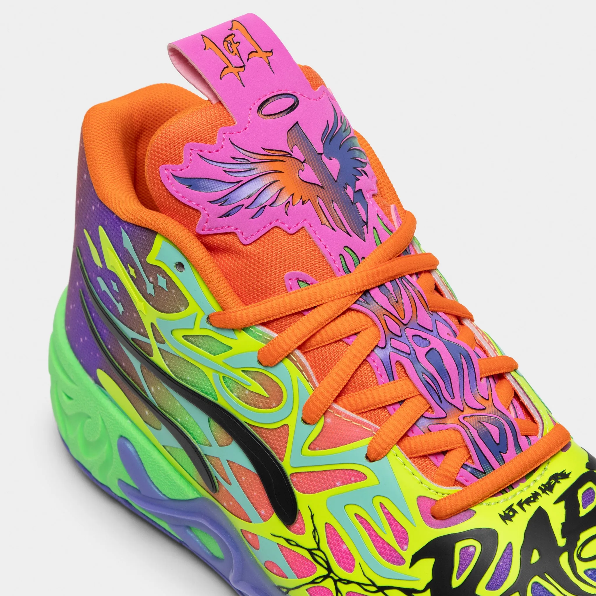 PUMA x LaMelo Ball MB.04 Be You Black / Electric Peppermint - Flouro Green sold by JD Sports product image thumbnail 4