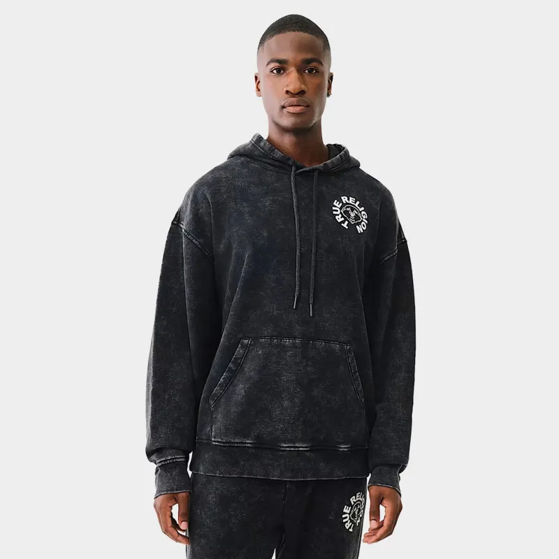 True Religion Mineral Buddha Face Pullover Hoodie / Vintage Mineral Wash made by True Religion