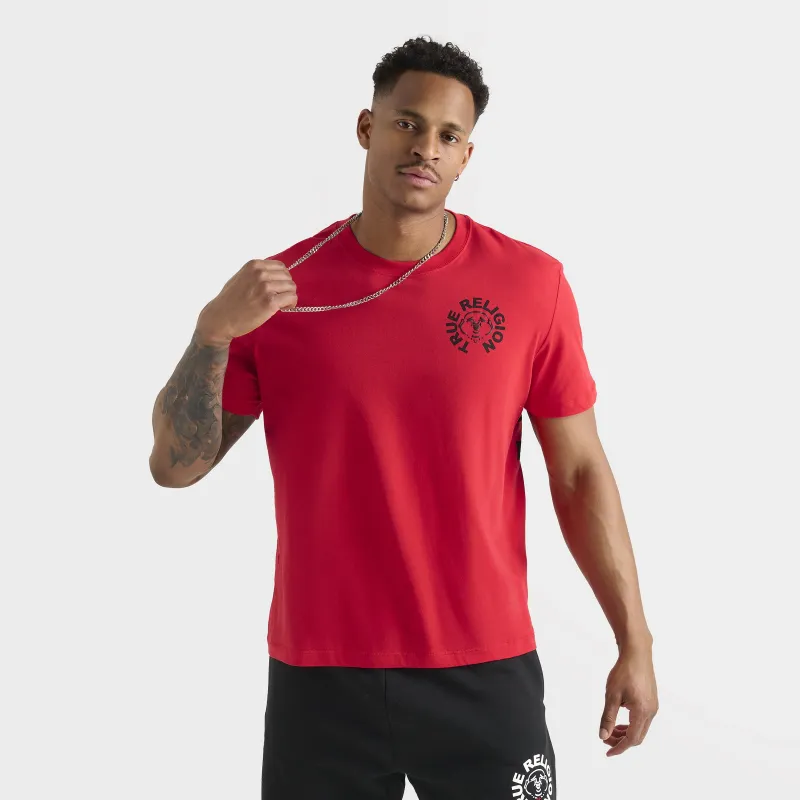 True Religion Buddha Face Tee / Flame Scarlet sold by JD Sports