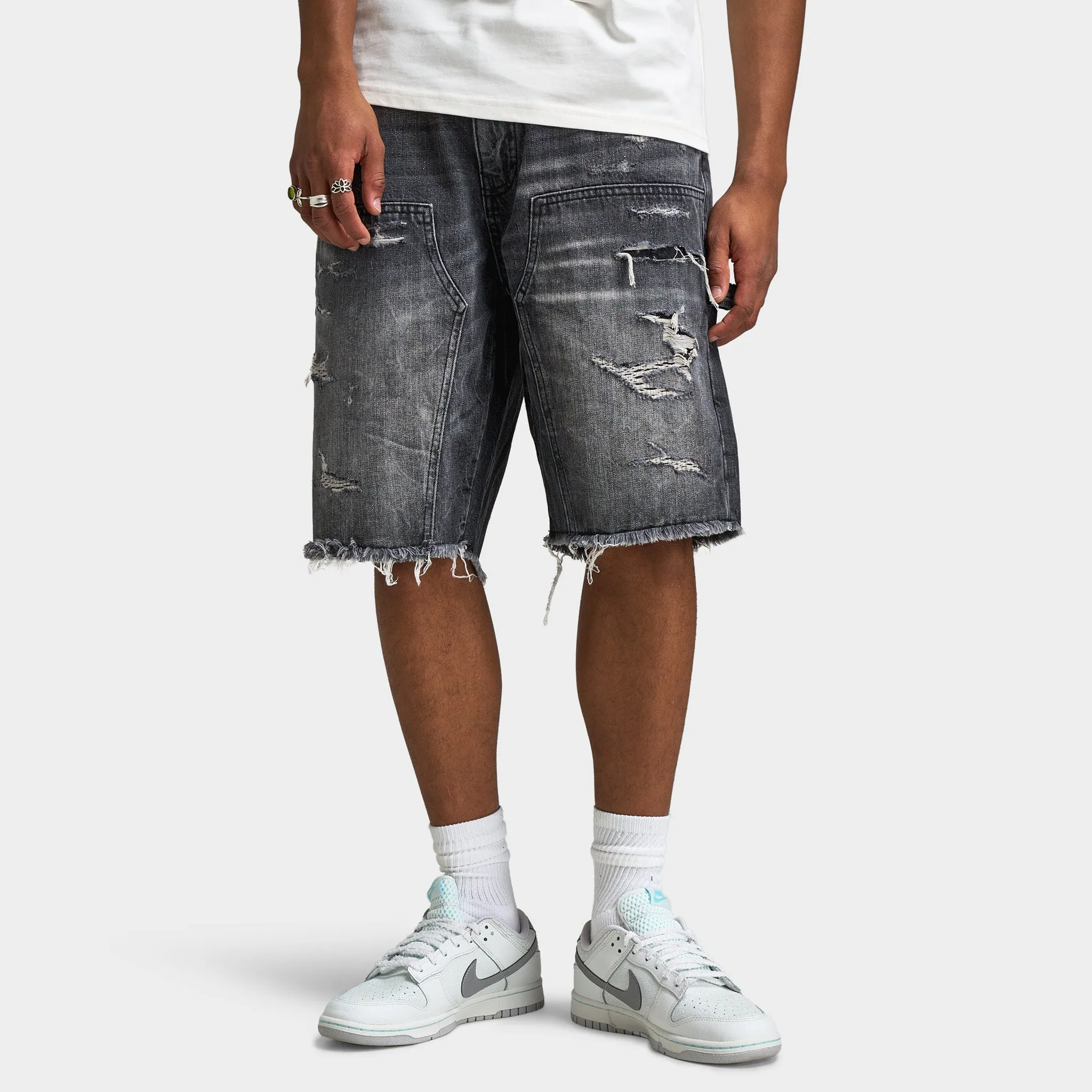 Jordan Craig Brian Reconstructed Denim Short / Industrial Black sold by JD Sports