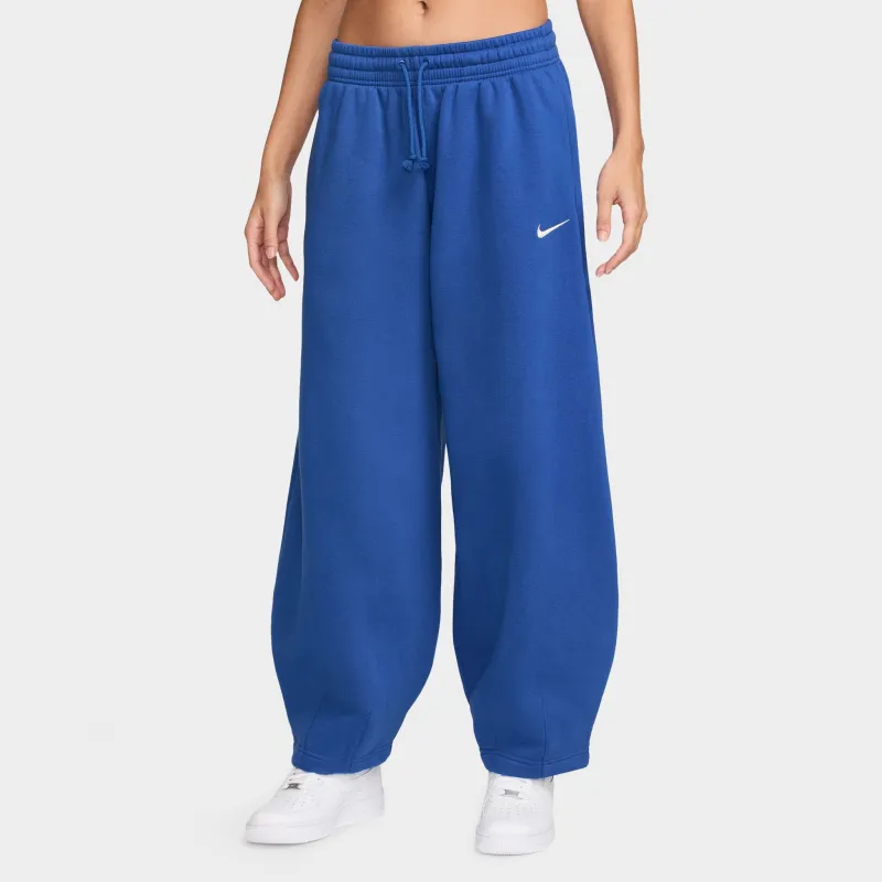 Nike Sportswear Women's Phoenix Fleece Mid-Rise Oversized Tapered Pants Game Royal / Sail sold by JD Sports